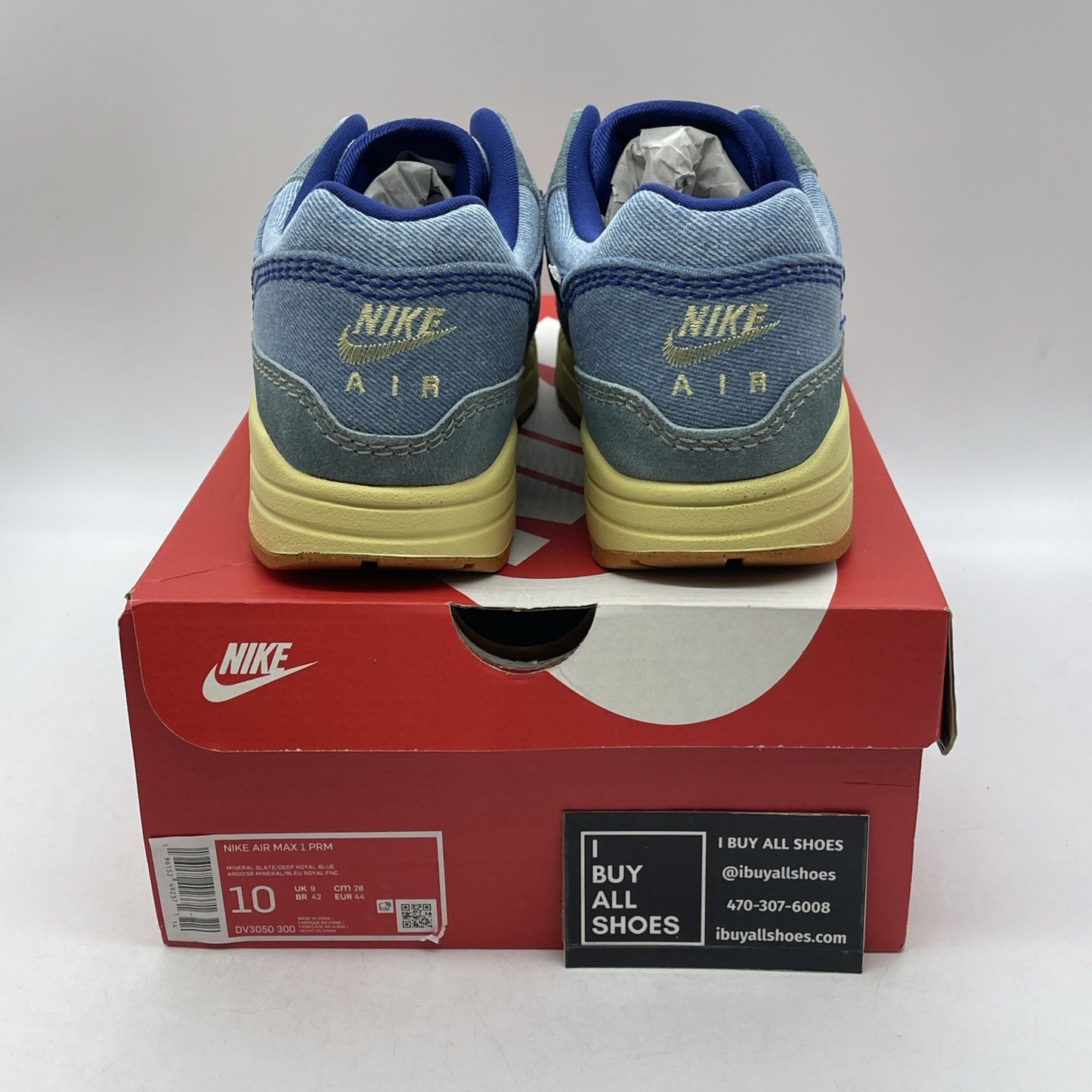 Size 10 - Nike Air Max 1 Premium Dirty Denim 2022 (DV3050-300)