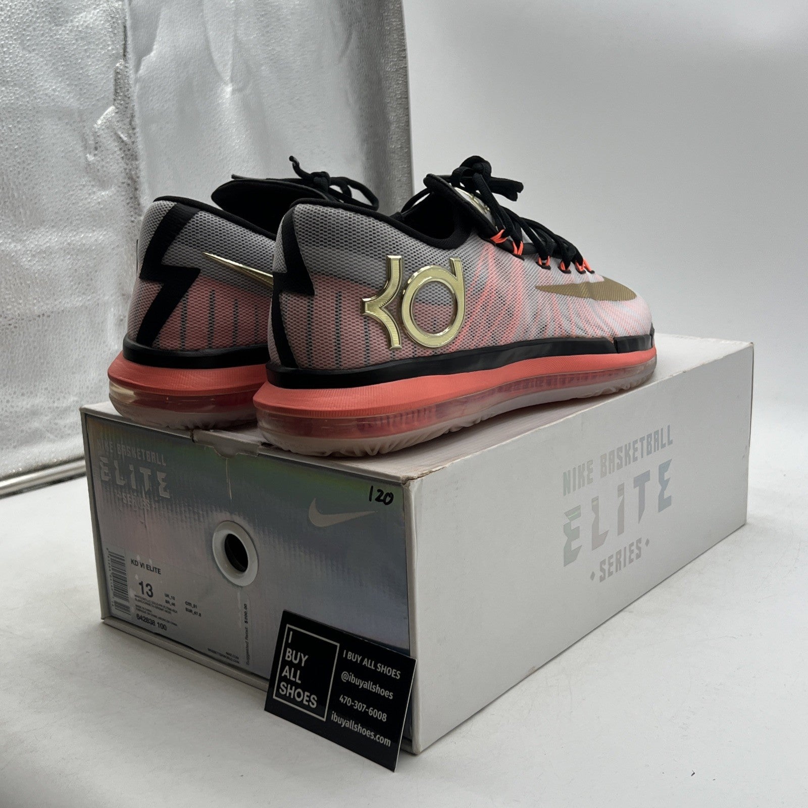 Size 13 - Nike KD 6 Elite Gold - (642838-100)