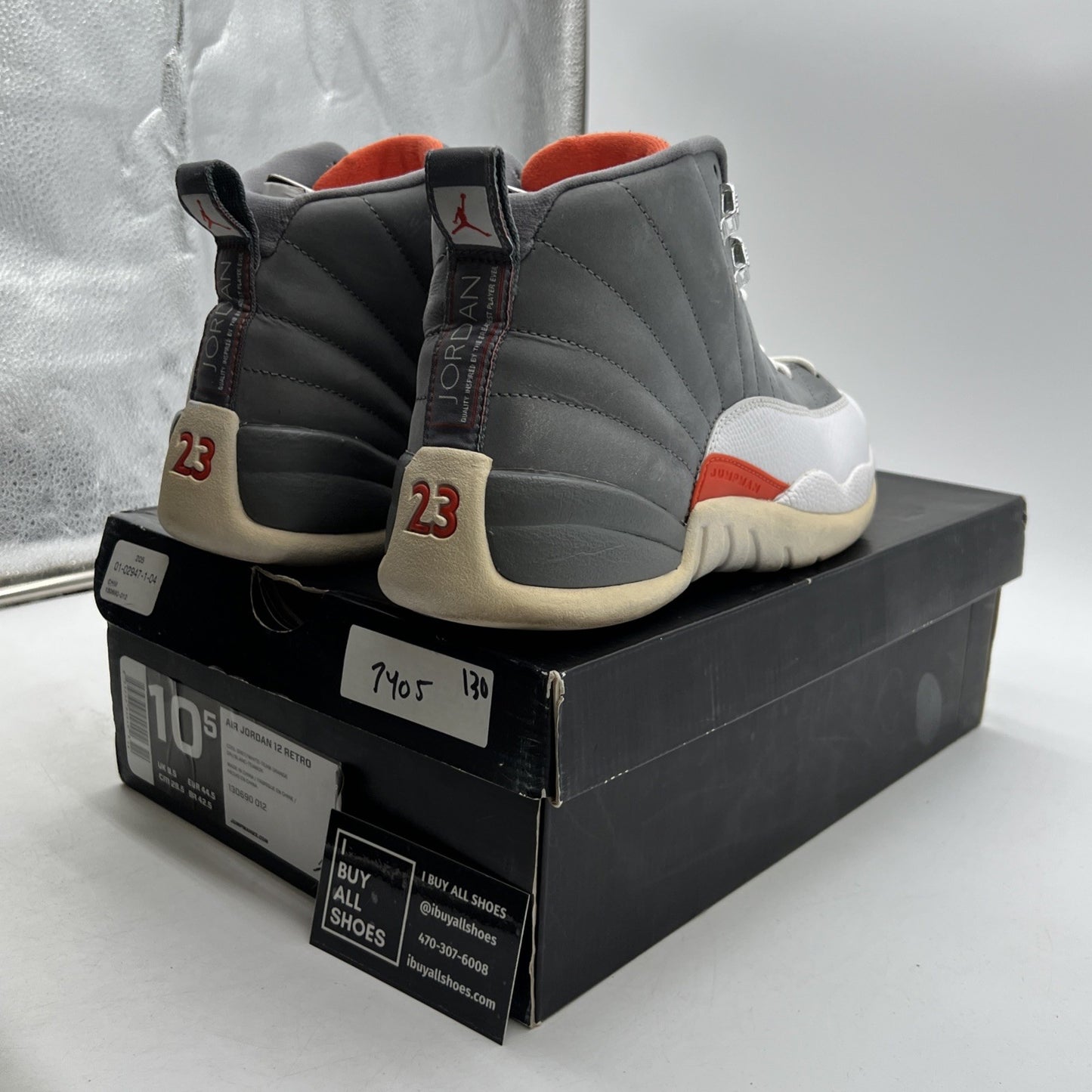 Size 10.5 - Air Jordan 12 Retro Cool Grey (130690-012)