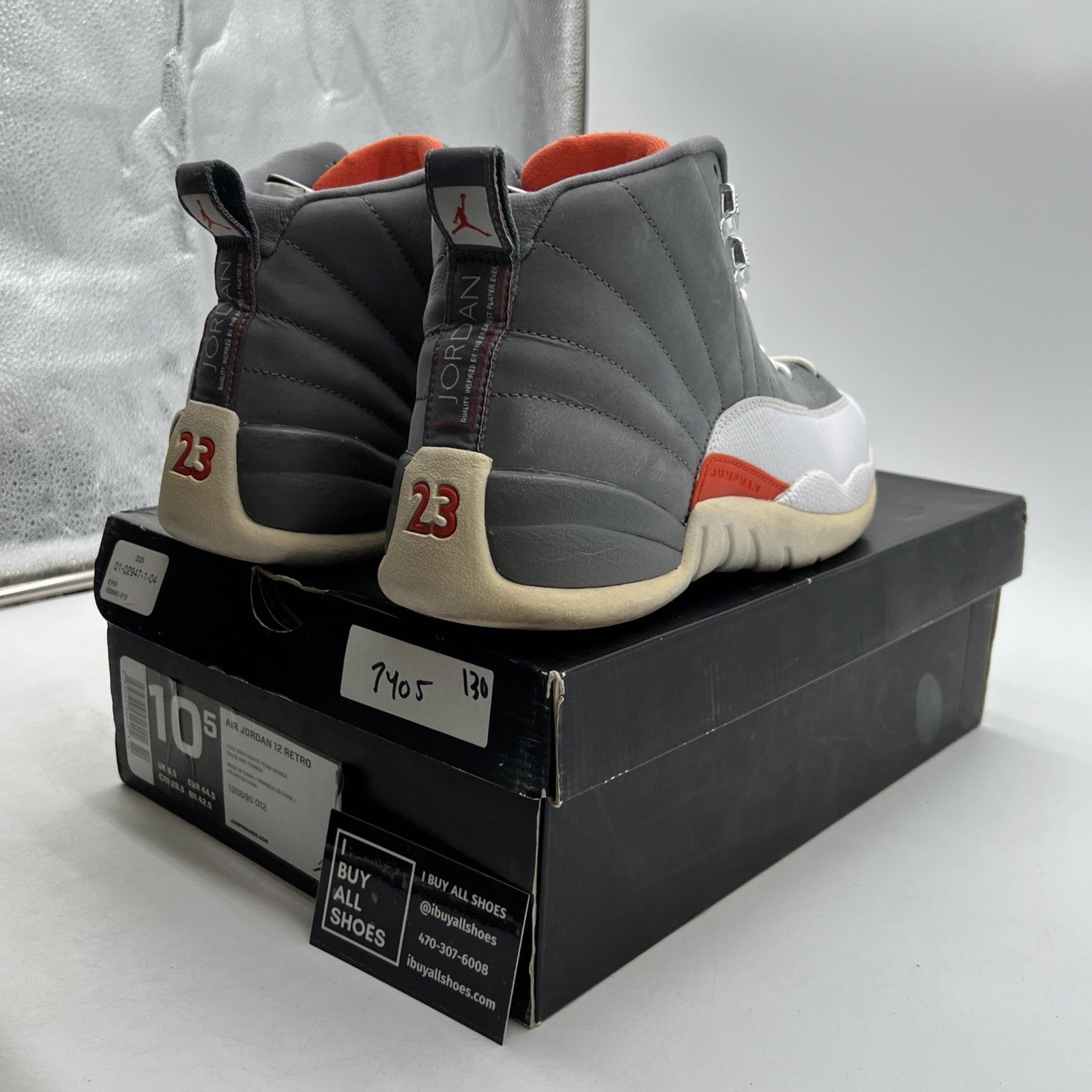 Size 10.5 - Air Jordan 12 Retro Cool Grey (130690-012)