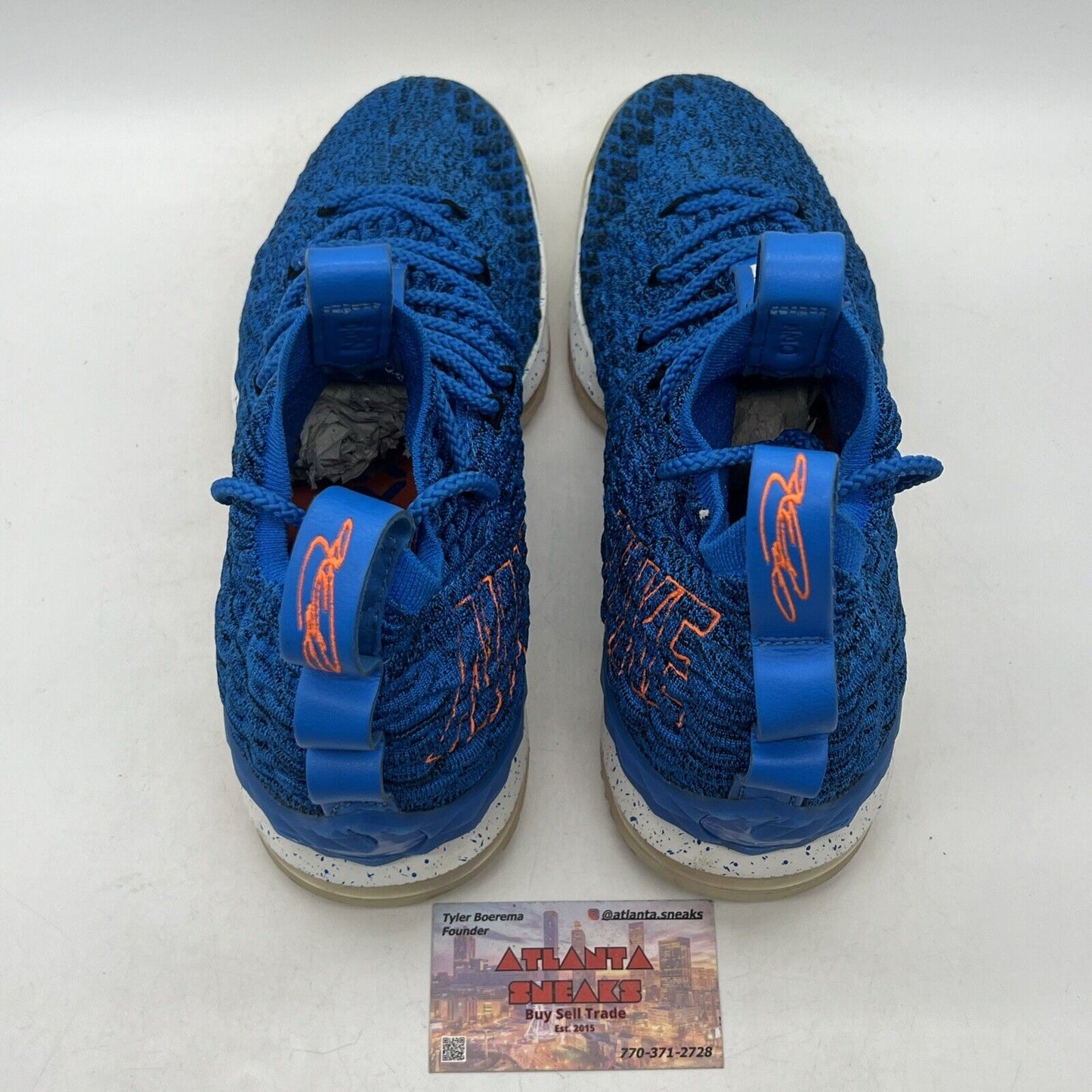 Size 10 - Nike LeBron 15 Hardwood Classics Blue White (897648-400)