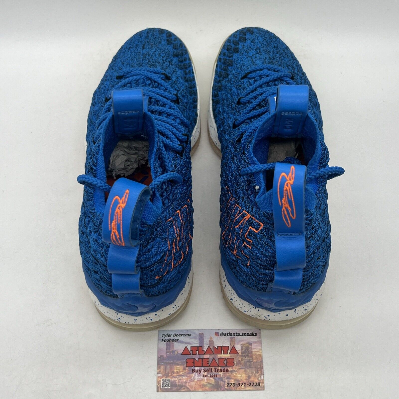 Size 10 - Nike LeBron 15 Hardwood Classics Blue White (897648-400)