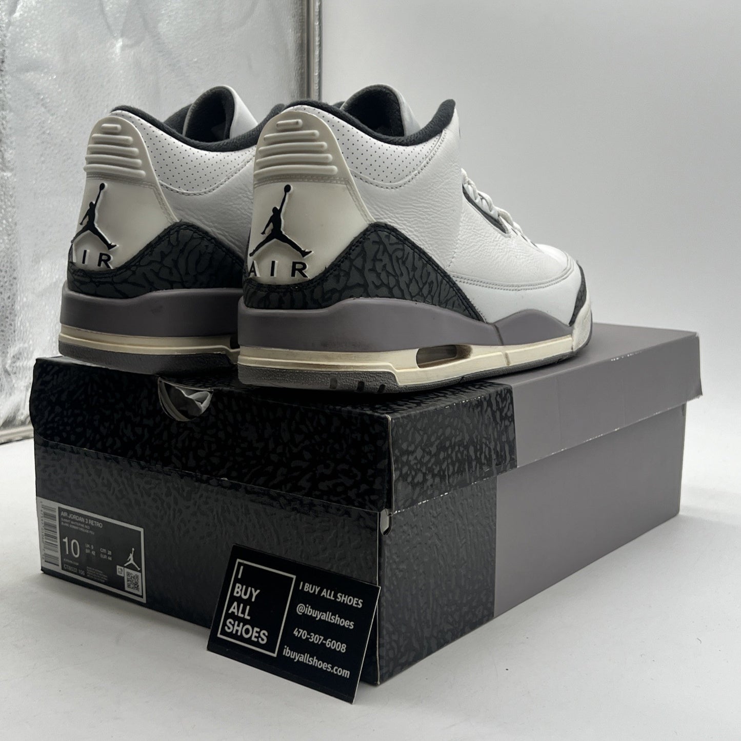 Size 10 - Air Jordan 3 Retro Cement Grey (CT8532-106)