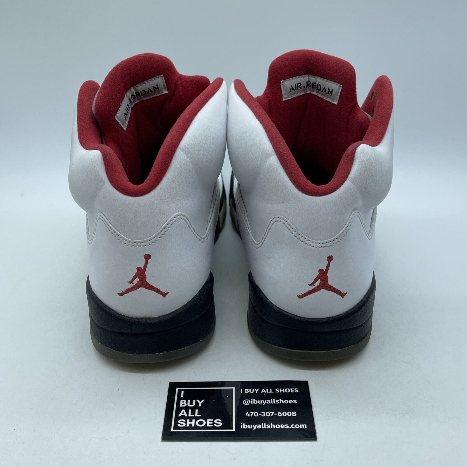 Size 11.5 - Air Jordan 5 Retro 2013 Fire Red White Black Leather (136027-100)