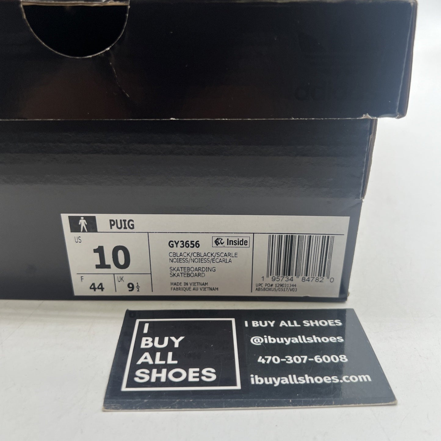 Size 10 - adidas Puig Black Scarlet (GY3656)