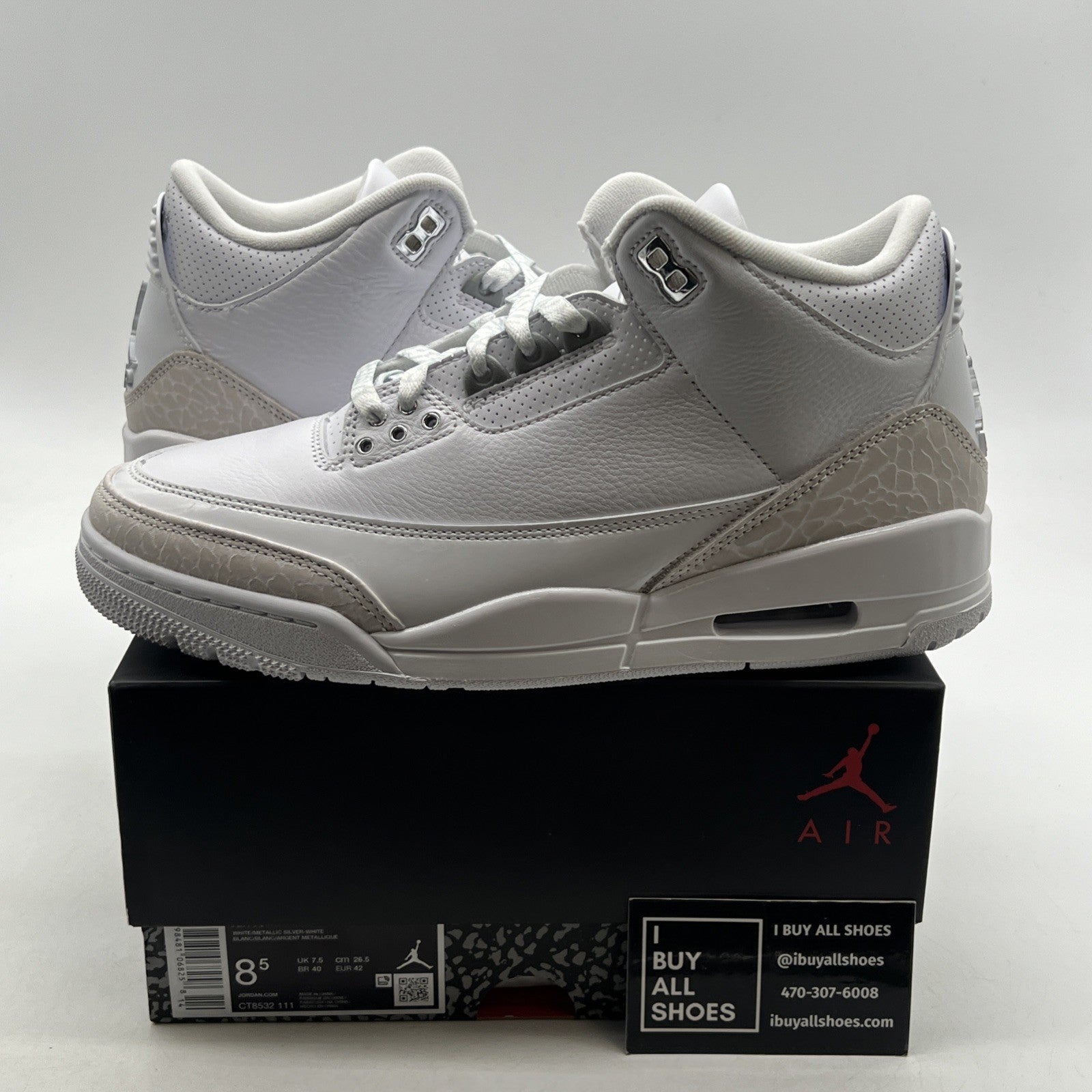 Size 8.5 - Air Jordan 3 Retro 2025 Pure Money (CT8532-111)