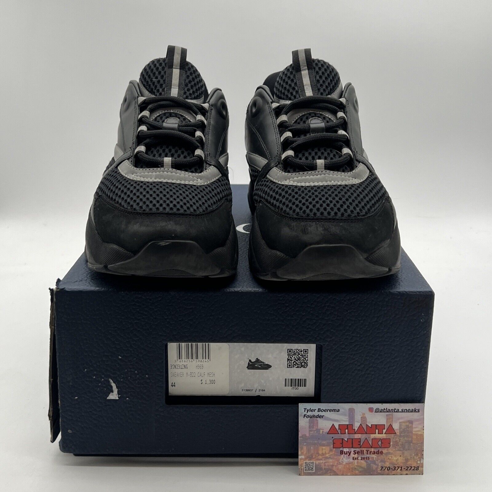 Size 11 - Dior B22 Black Silver Reflective