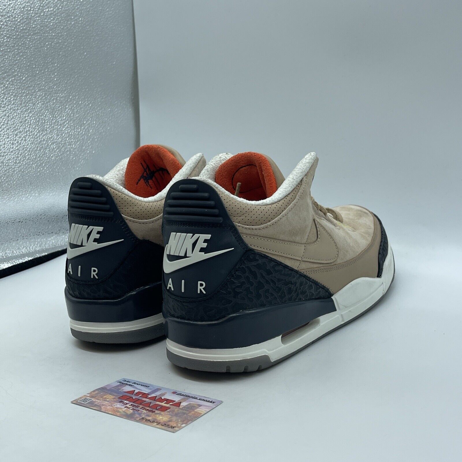 Size 12 - Air Jordan 3 Retro JTH NRG Bio Beige Black White Orange (AV6683-200)