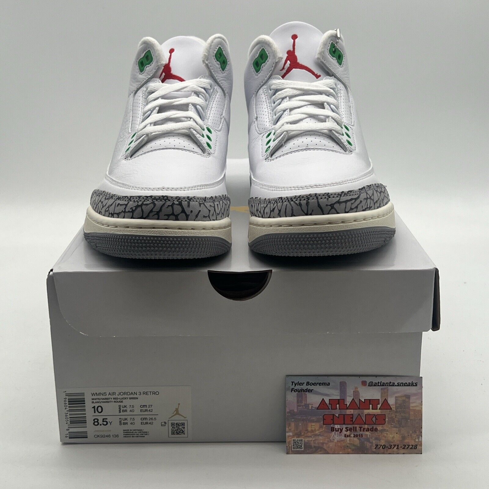 Size 10W - Air Jordan 3 Retro Lucky Green (CK9246-136)