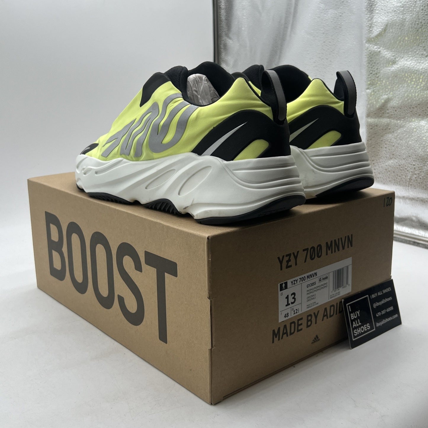 Size 13 - adidas Yeezy Boost 700 MNVN Laceless Phosphor (GY2055)