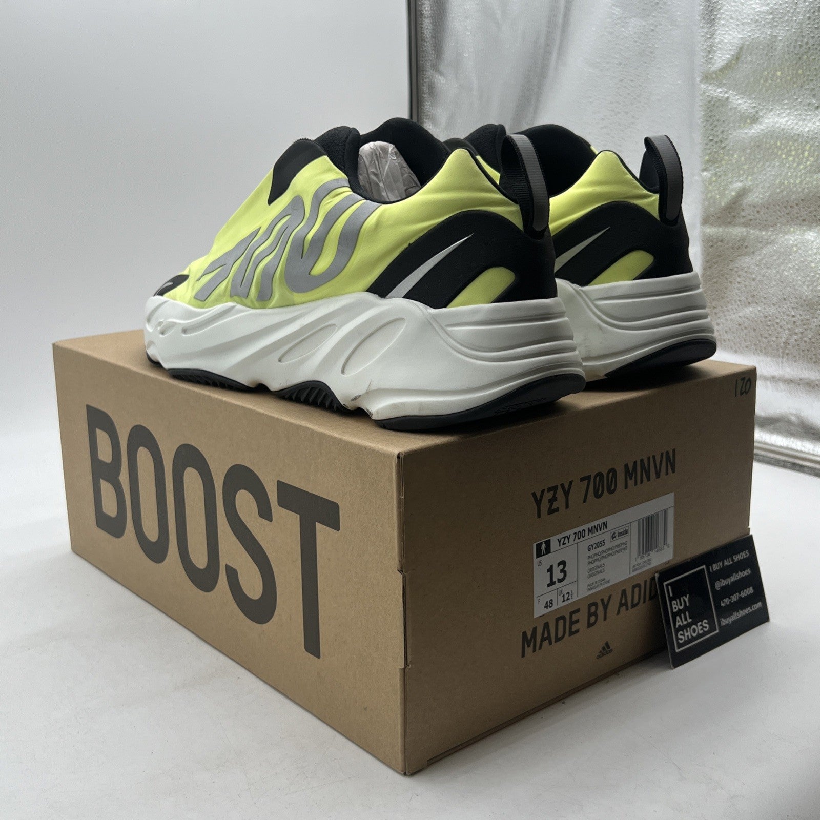 Size 13 - adidas Yeezy Boost 700 MNVN Laceless Phosphor (GY2055)