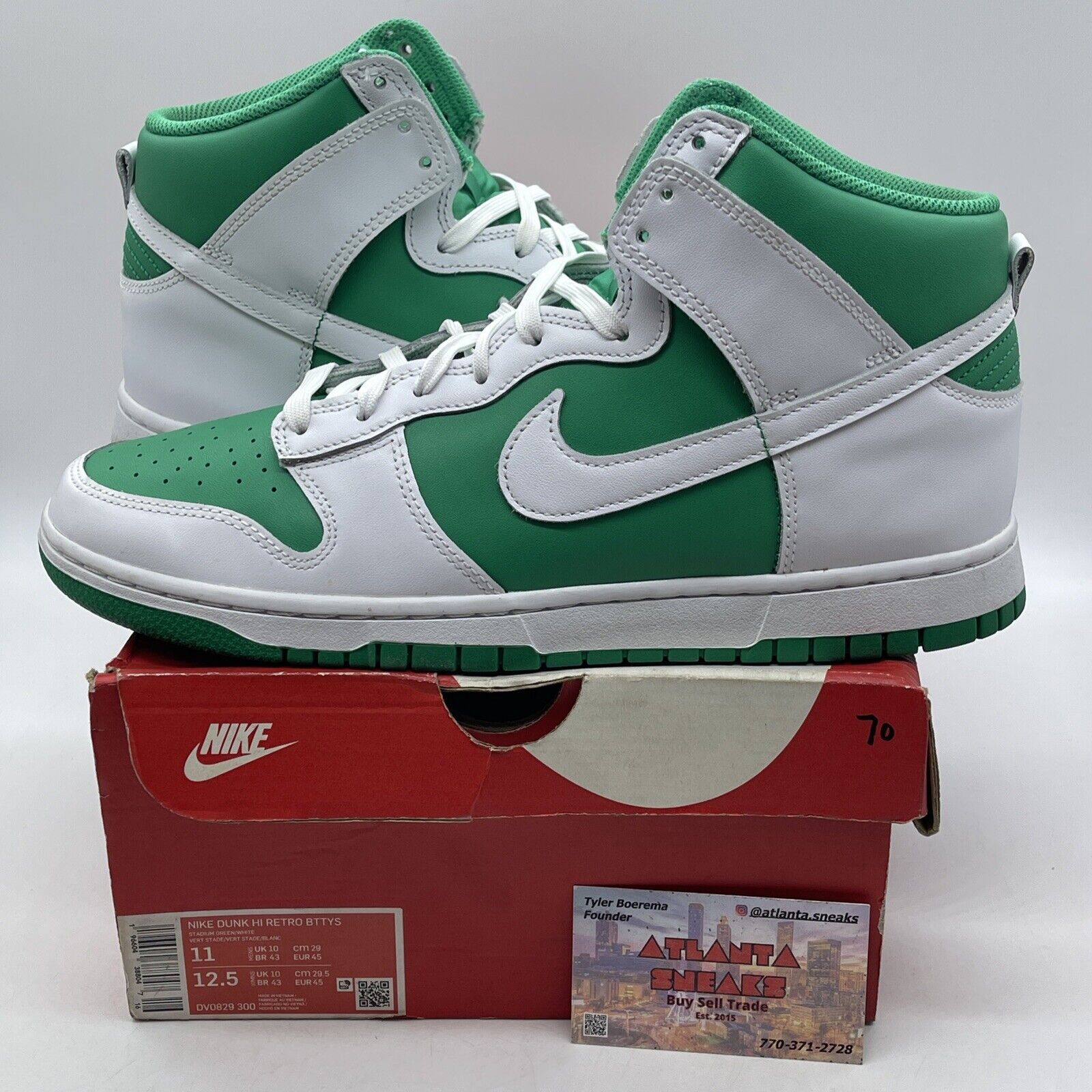 Size 11 - Nike Dunk High White Stadium Green White Leather (DV0829-300)
