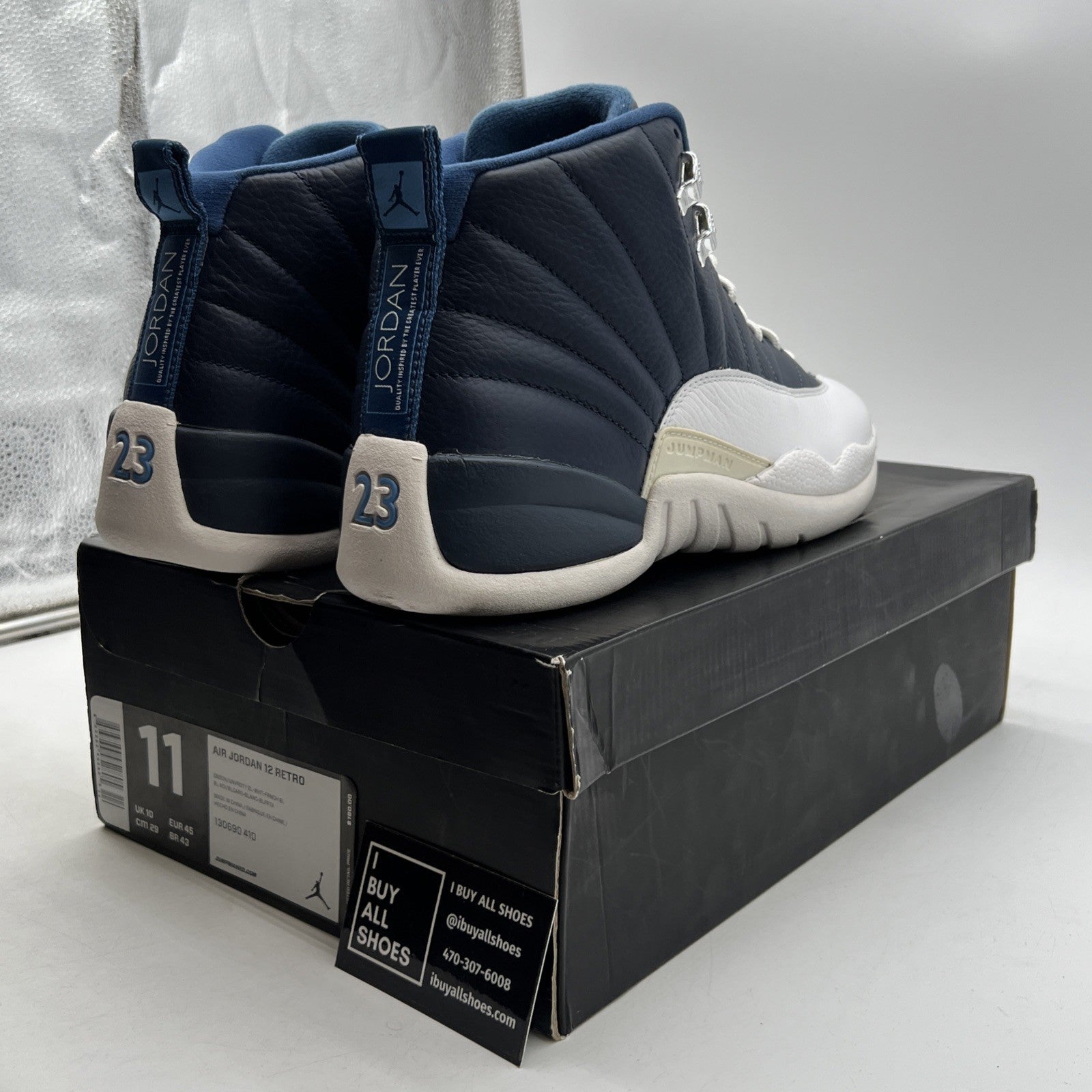 Size 11 - Air Jordan 12 Retro 2012 Obsidian (130690-410)