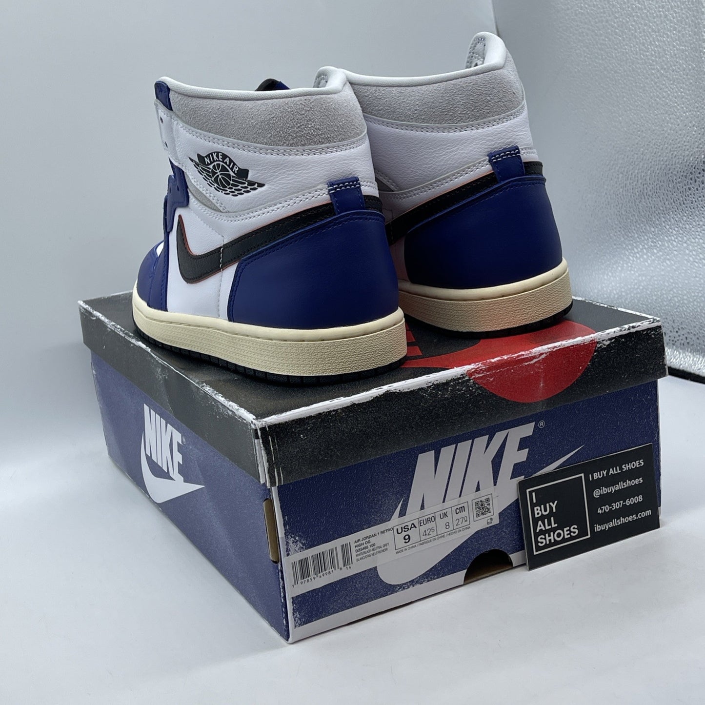 Size 9 - Air Jordan 1 Retro OG High Rare Air Deep Royal Blue (DZ5485-100)