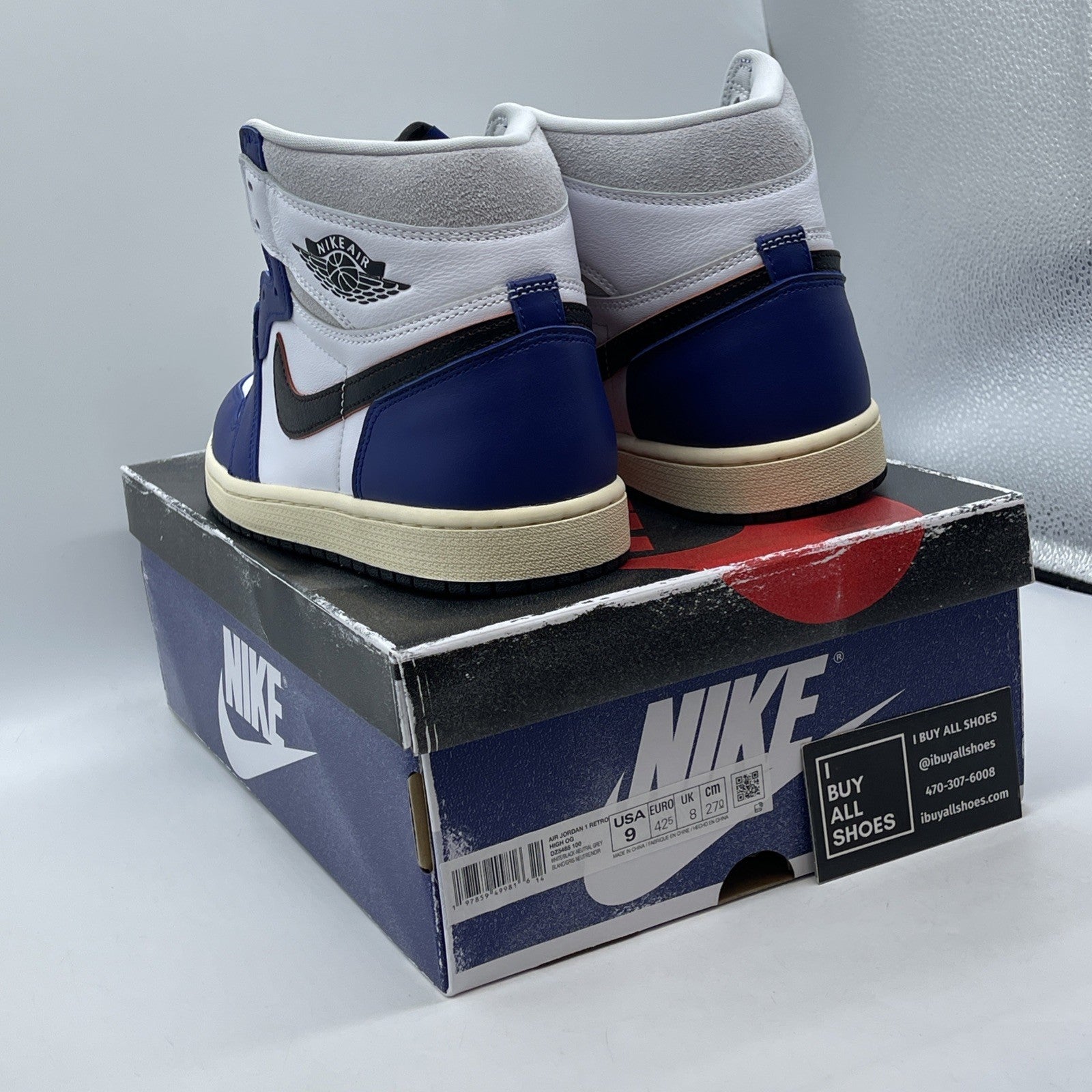 Size 9 - Air Jordan 1 Retro OG High Rare Air Deep Royal Blue (DZ5485-100)