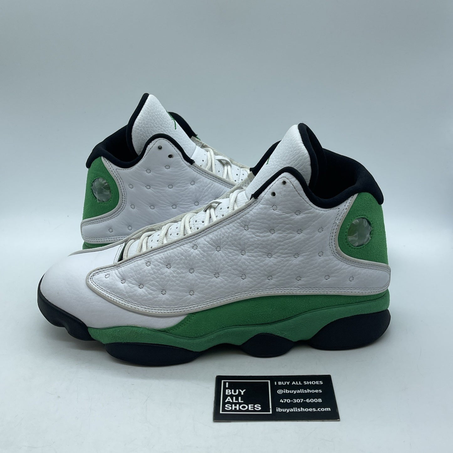 Size 11 - Jordan 13 Retro Lucky Green 2020 White Suede Leather (DB6537-113)
