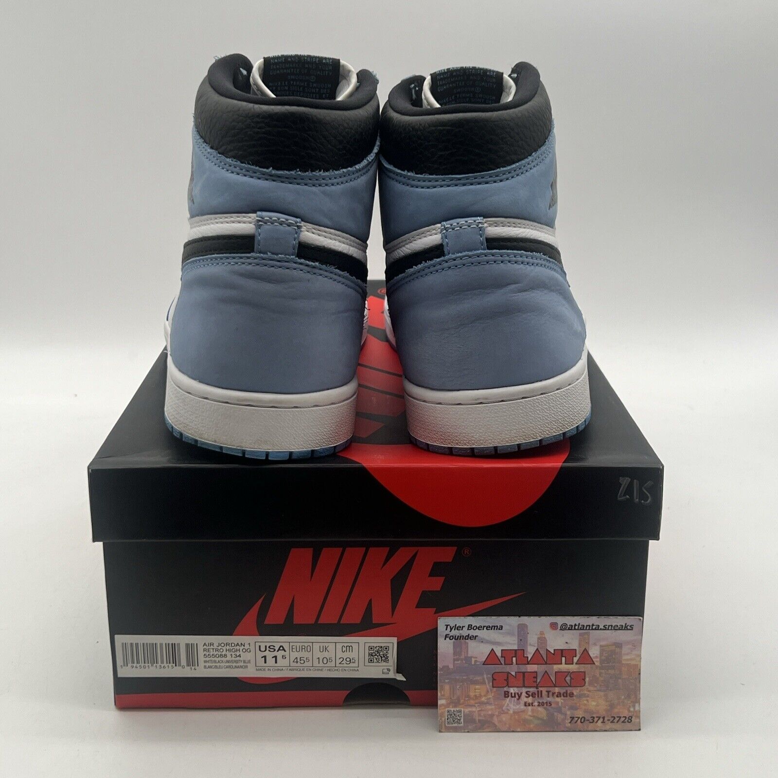 Size 11.5 - Jordan 1 Retro OG High University Blue Leather Suede (555088-134)