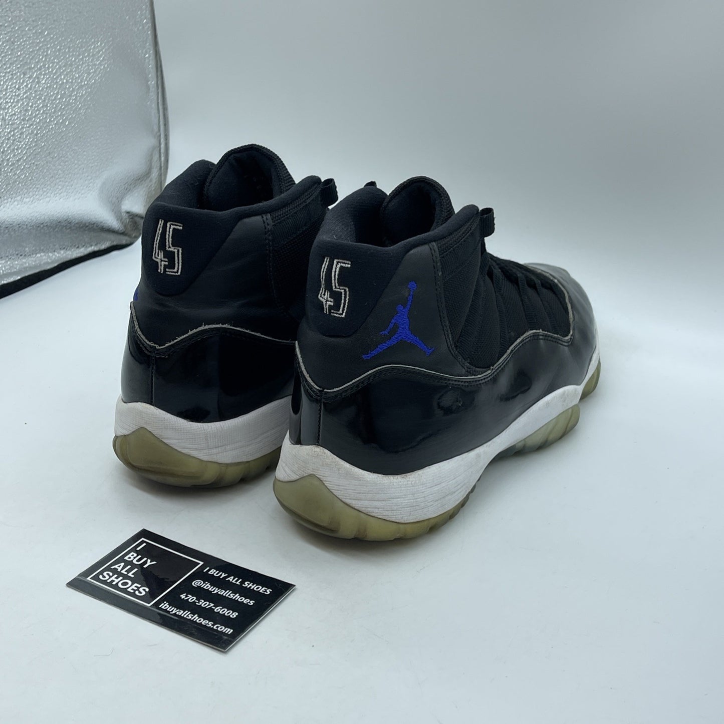Size 10 - Jordan 11 Retro High Space Jam Black Leather Suede (378037-003)