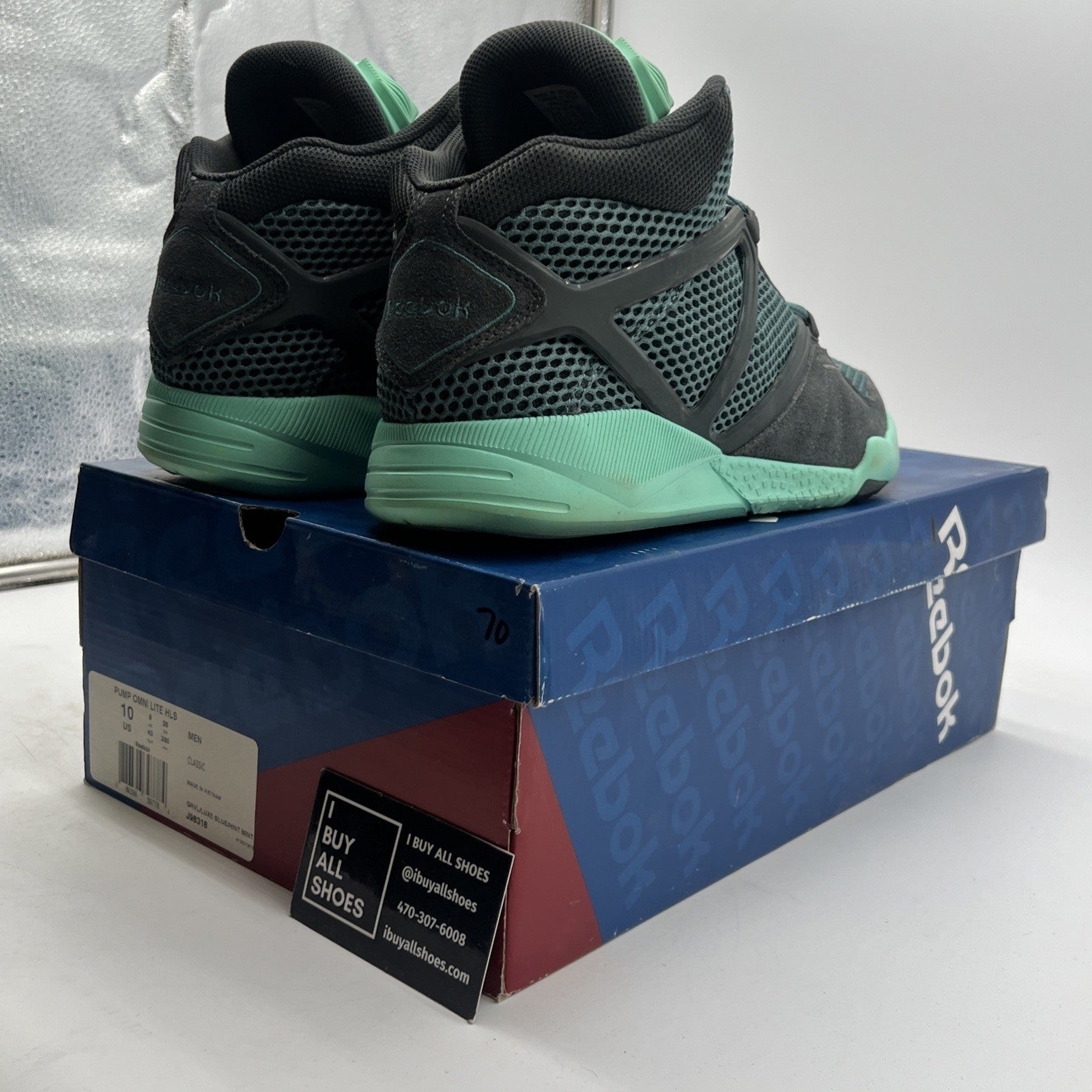 Size 10 - Reebok Pump Concepts Omni Lite HLS Hint Mint Retro (J98318)