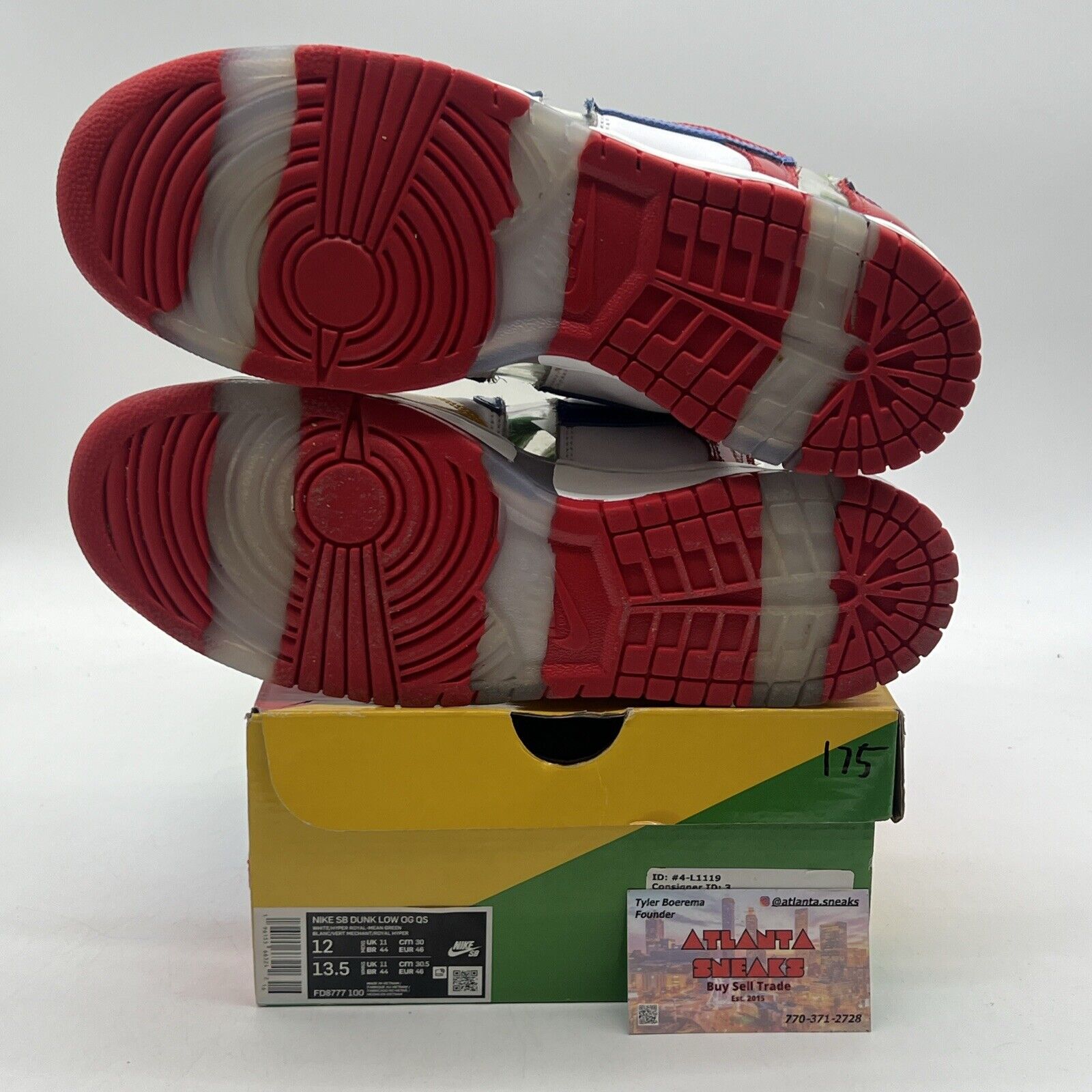 Size 12 - Nike Dunk Low SB Sandy Bodecker Yellow Leathe Red Green (FD8777-100)