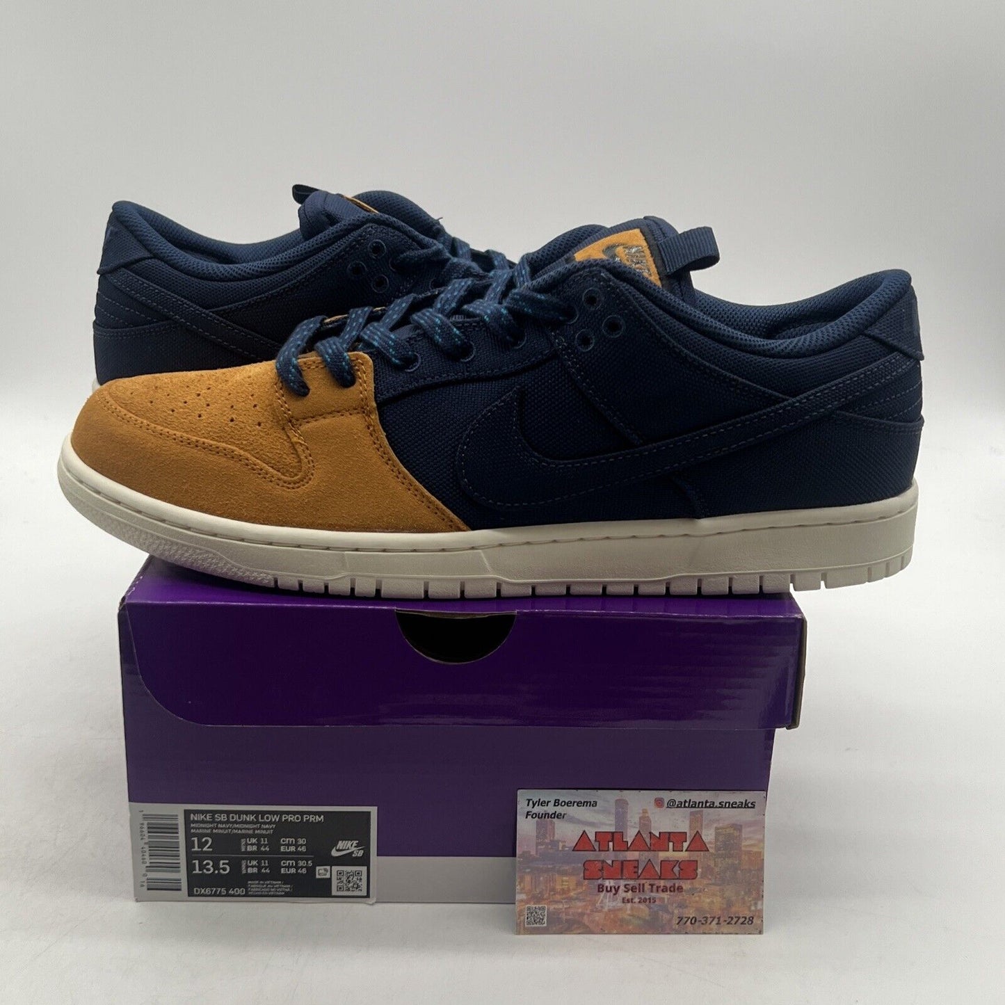 Size 12 - Nike Dunk SB Low Navy Desert Ochre Suede Navy (DX6775-400)