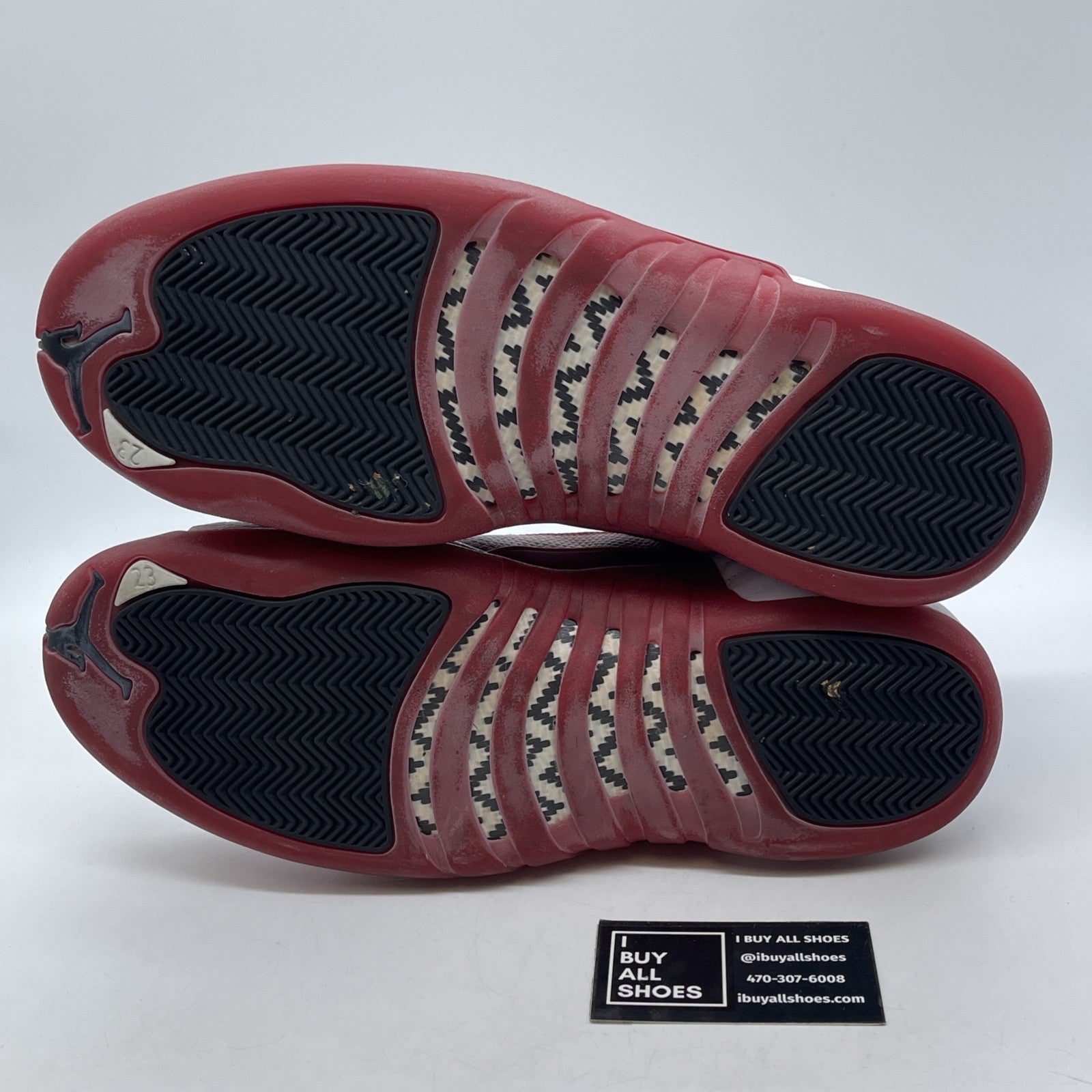 Size 13 - Air Jordan 12 Retro 2009 Cherry Red White Black Leather (130690-110)