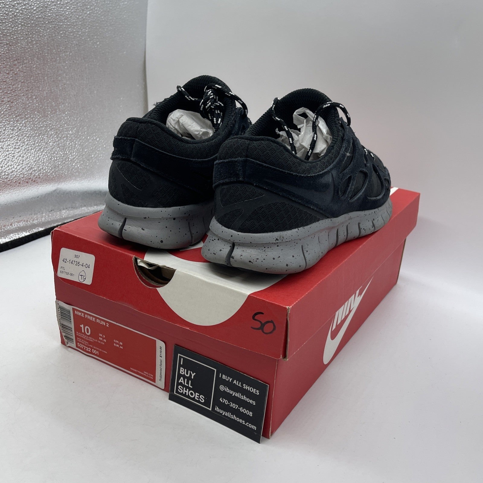 Size 10 - Nike Free Run+ 2 Qs New York (537732-001)