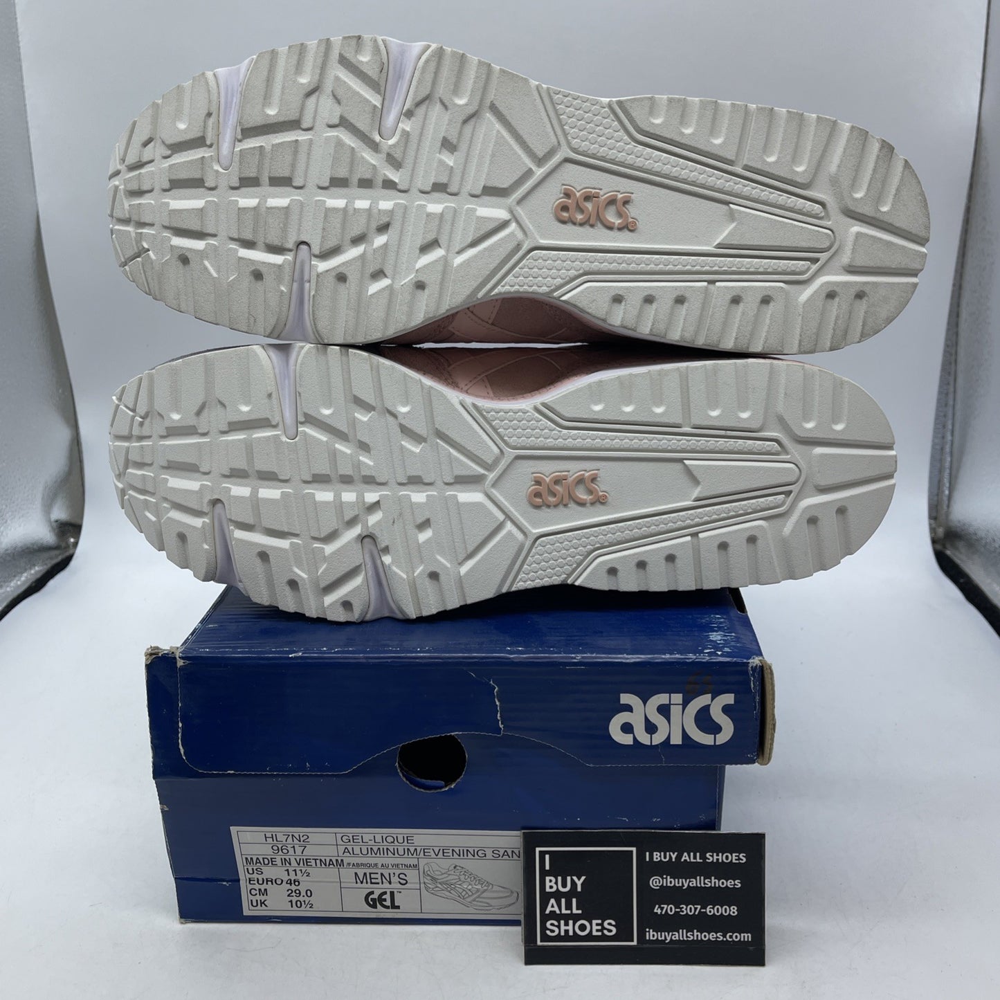 Size 11.5 - Asics GEL-Lique Aluminum Evening Sand (HL7N2-9617)