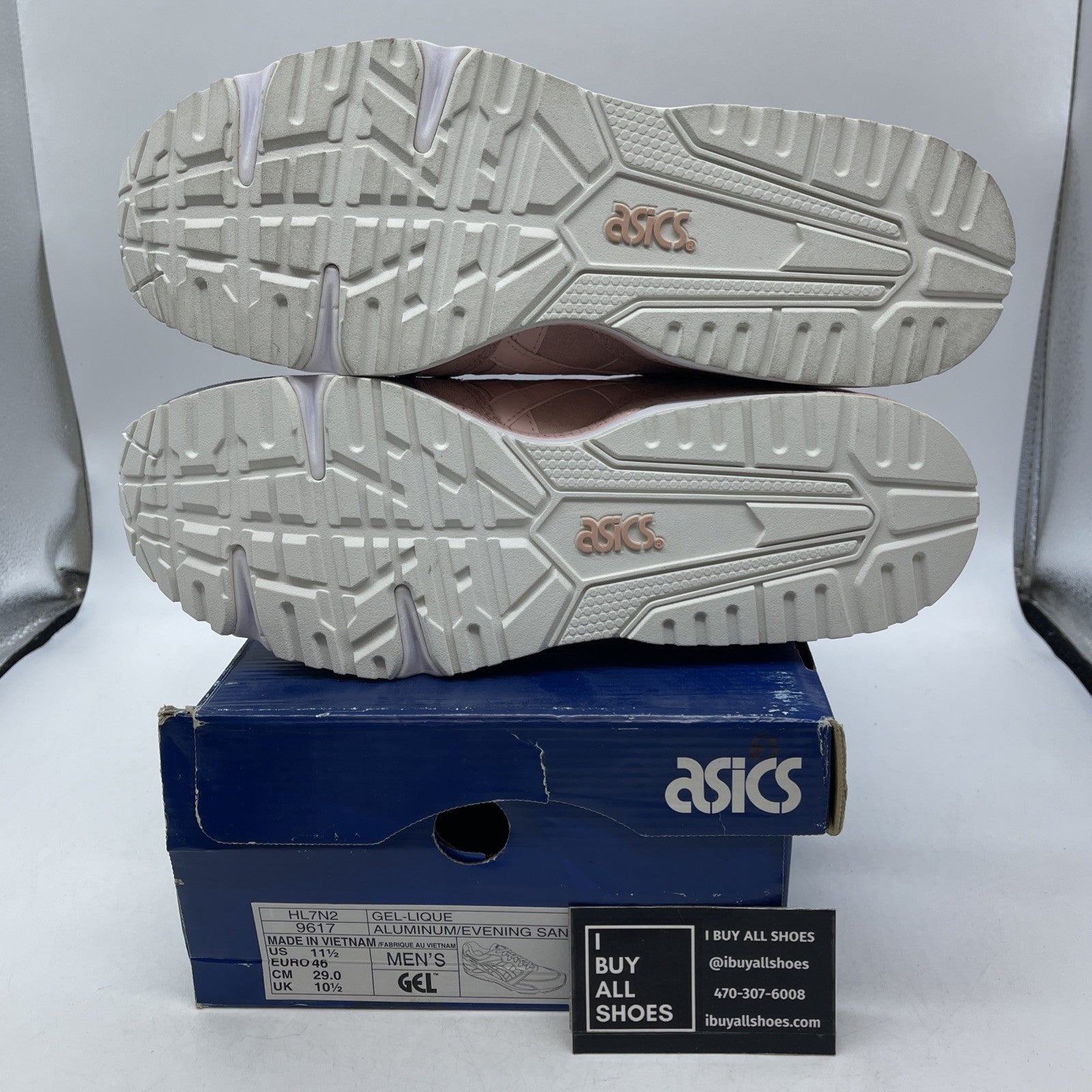 Size 11.5 - Asics GEL-Lique Aluminum Evening Sand (HL7N2-9617)