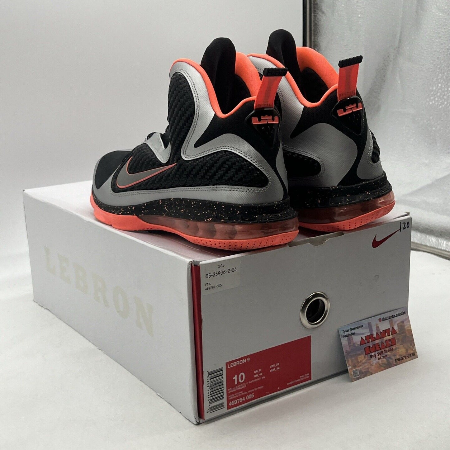 Size 10 - Nike LeBron 9 Bright Mango (469764-005)