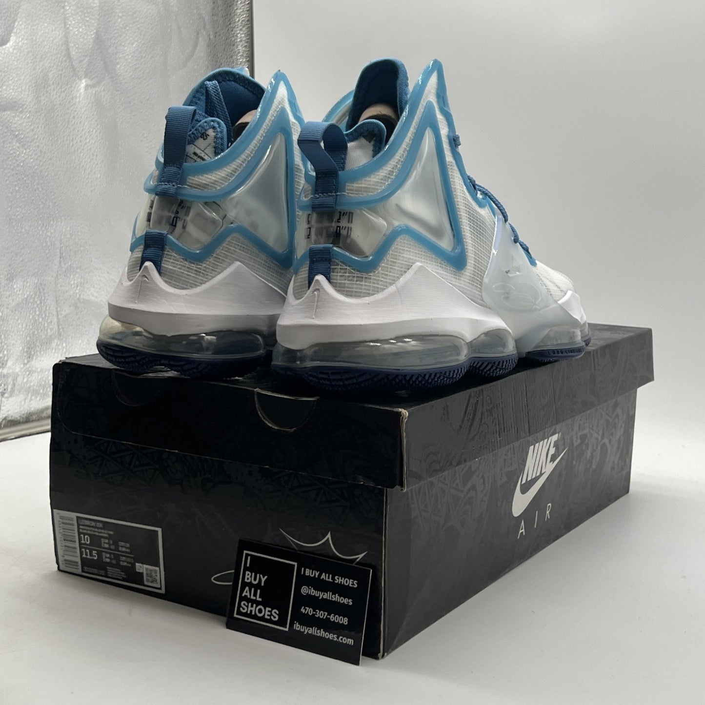 Size 10 - New Nike Lebron 19 Space Jam White Blue Men's Basketball (DC9338-100)
