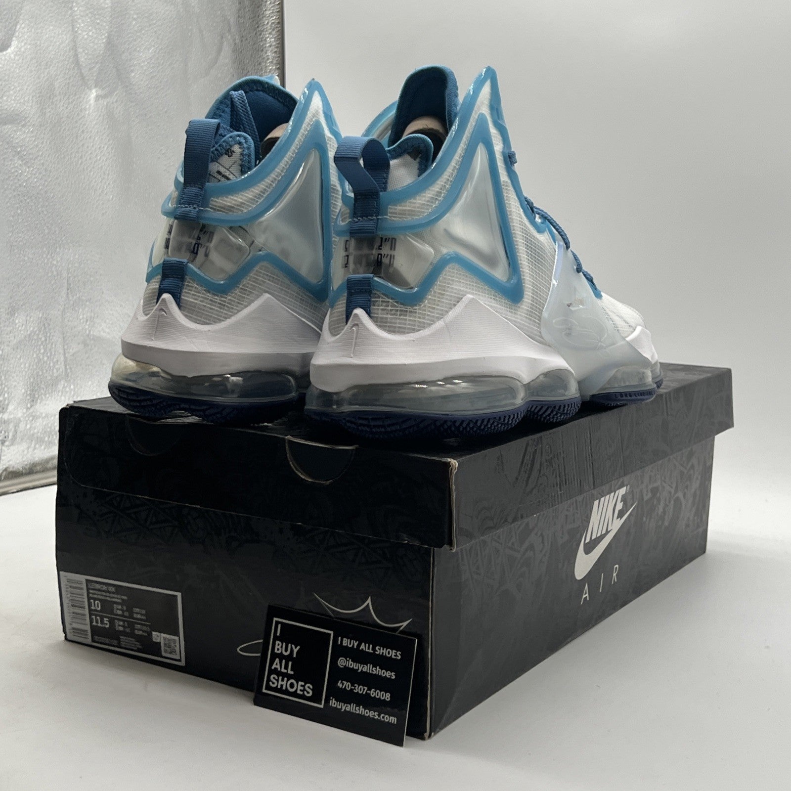 Size 10 - New Nike Lebron 19 Space Jam White Blue Men's Basketball (DC9338-100)