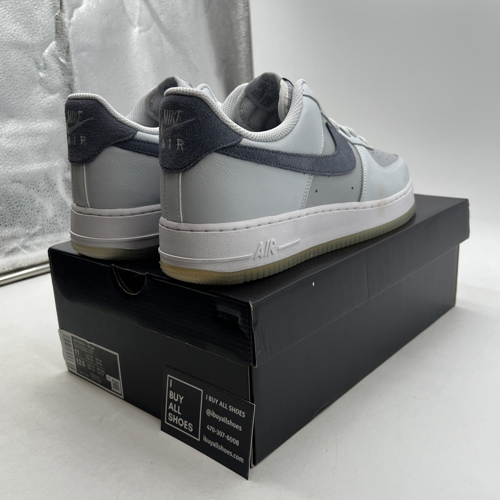 Size 11 - NIKE AIR FORCE 1 07 LV8 Pure Platinum/Light Carbon/Grey (FJ4170-001)