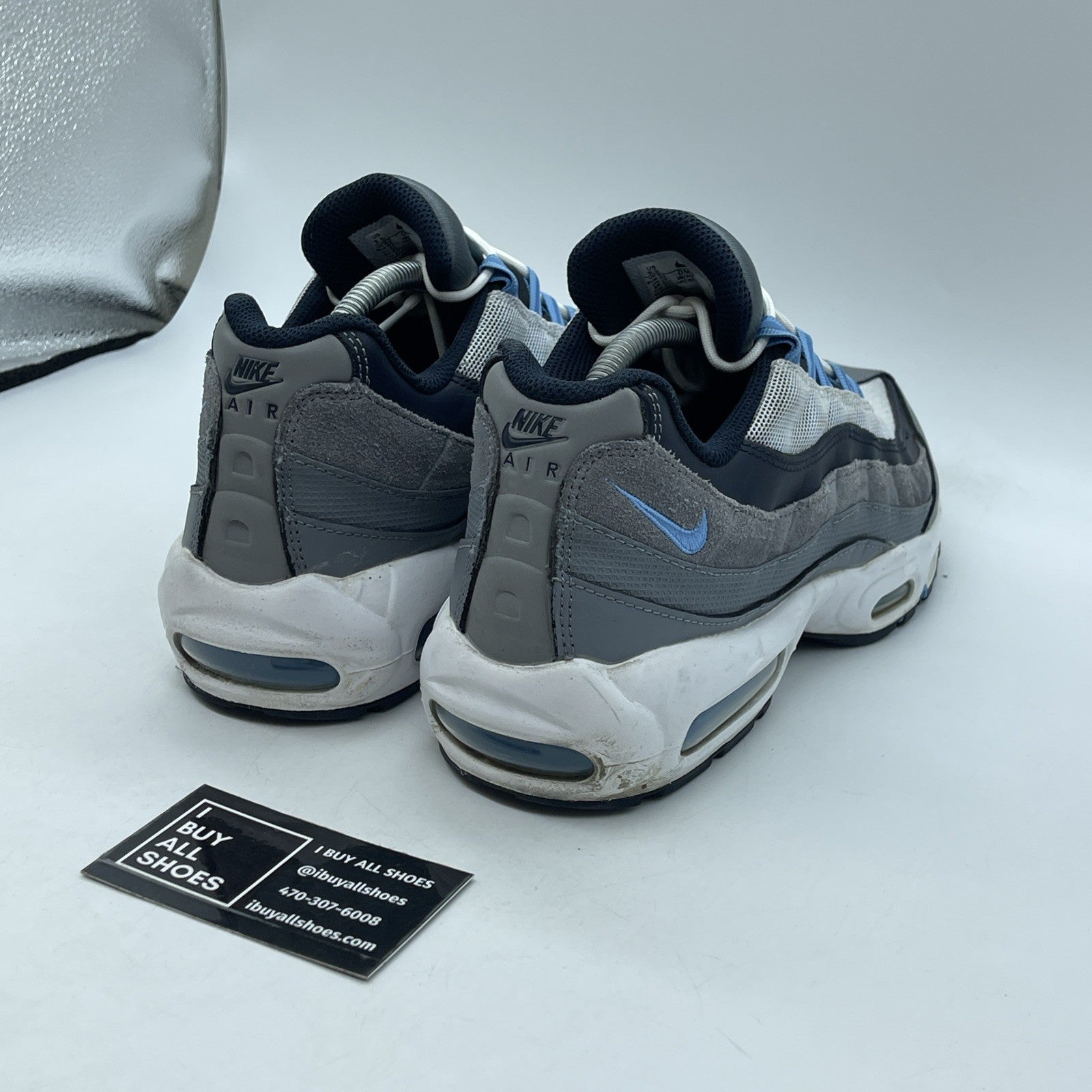 Size 9.5 - Nike Air Max 95 Cool Grey University Blue White (DM0011-003)