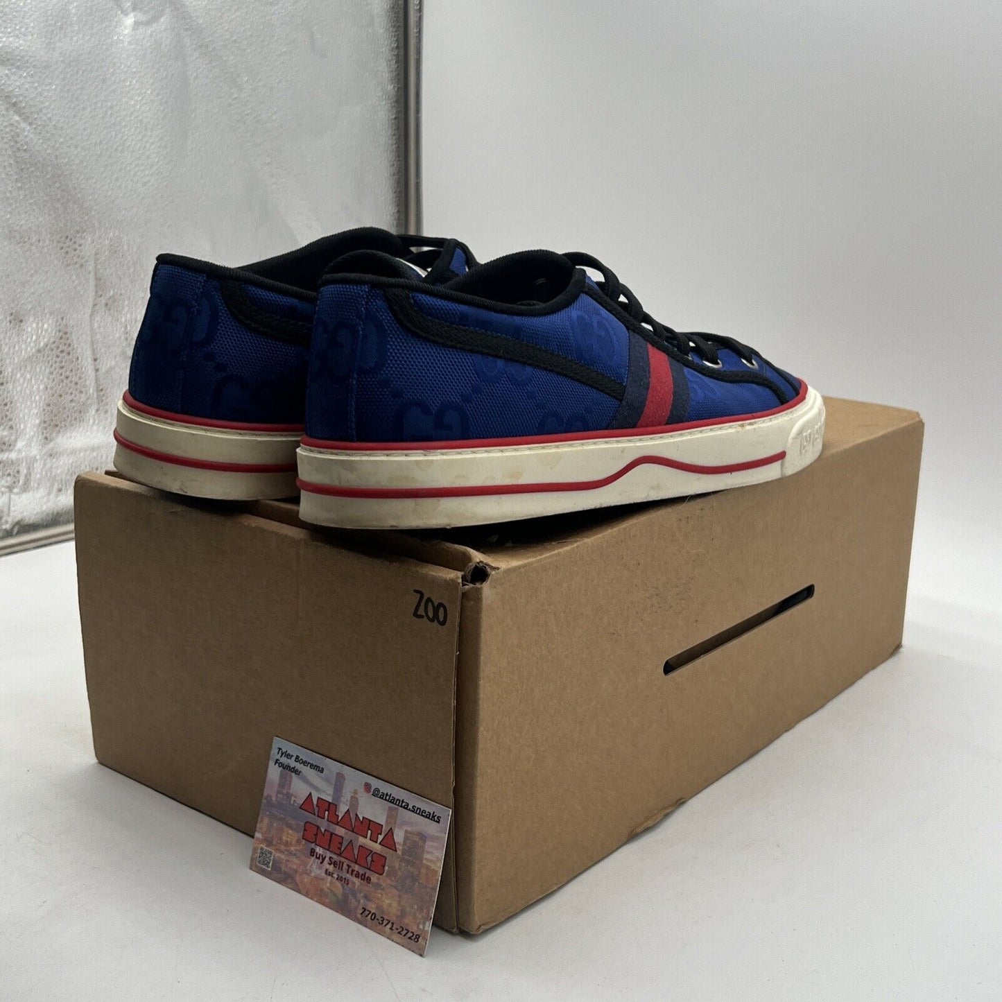 Size 9.5 - Gucci Tennis 1977 Off the Grid Low Blue