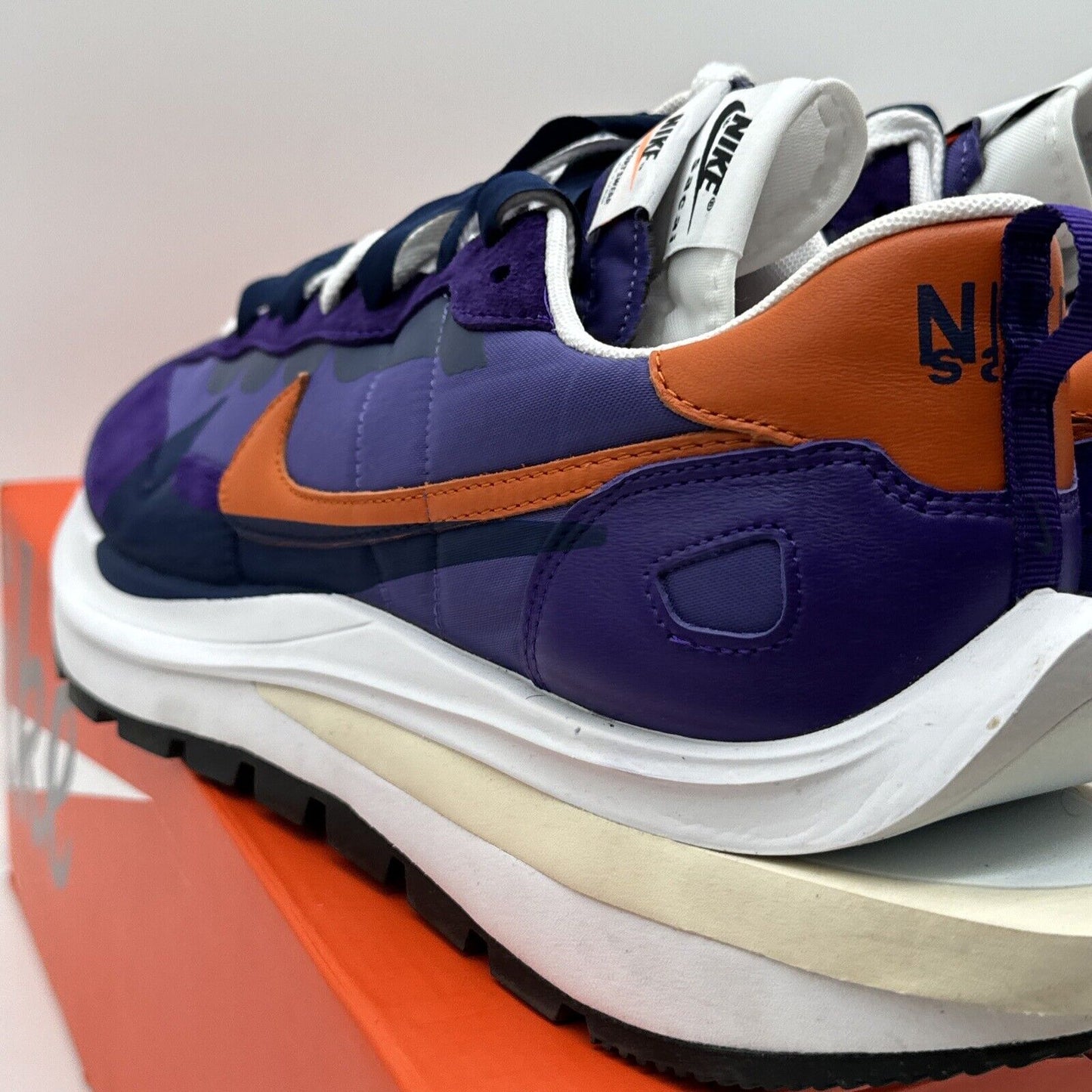 Size 13 - Nike VaporWaffle x Sacai Dark Iris Purple Orange Clemson Cream Soles