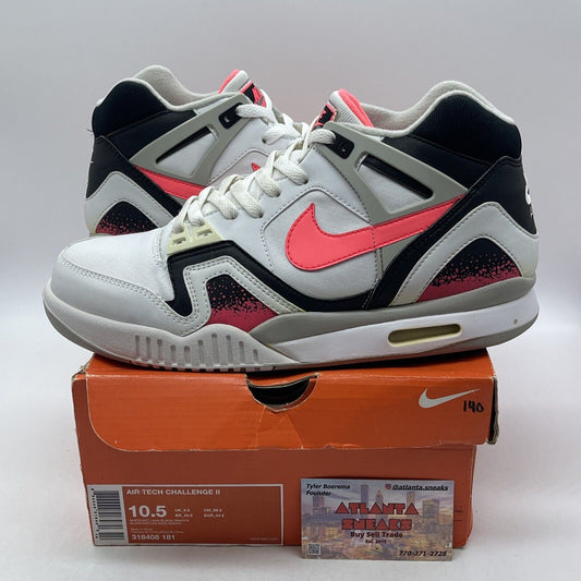 Size 10.5 - Nike Air Tech Challenge 2 2008 White Hot Lava White (318408-181)