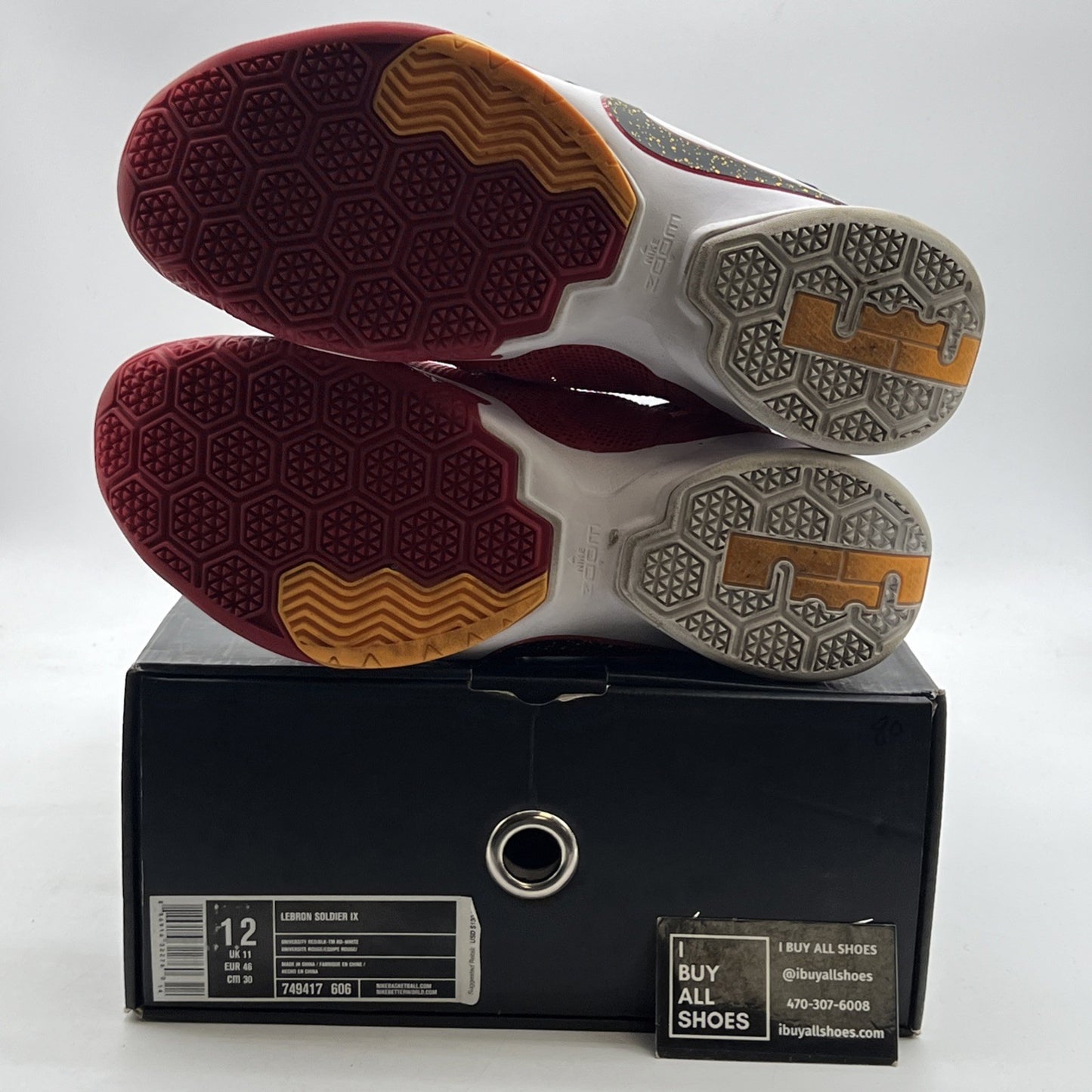 Size 12 - Nike LeBron Soldier 9 University Red (749417-606)