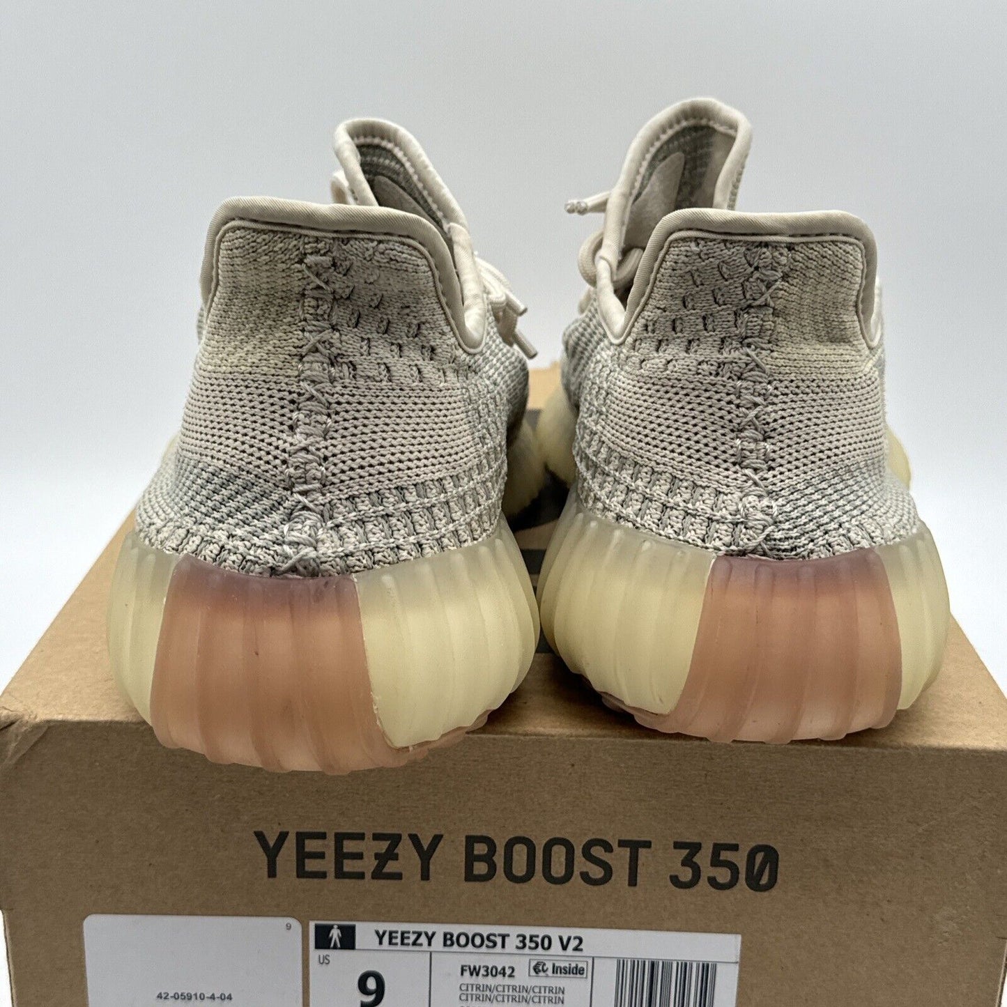 Adidas Yeezy Boost 350 V2 Citrin Non-Reflective Size 9 (FW3042) Green Brown Boos