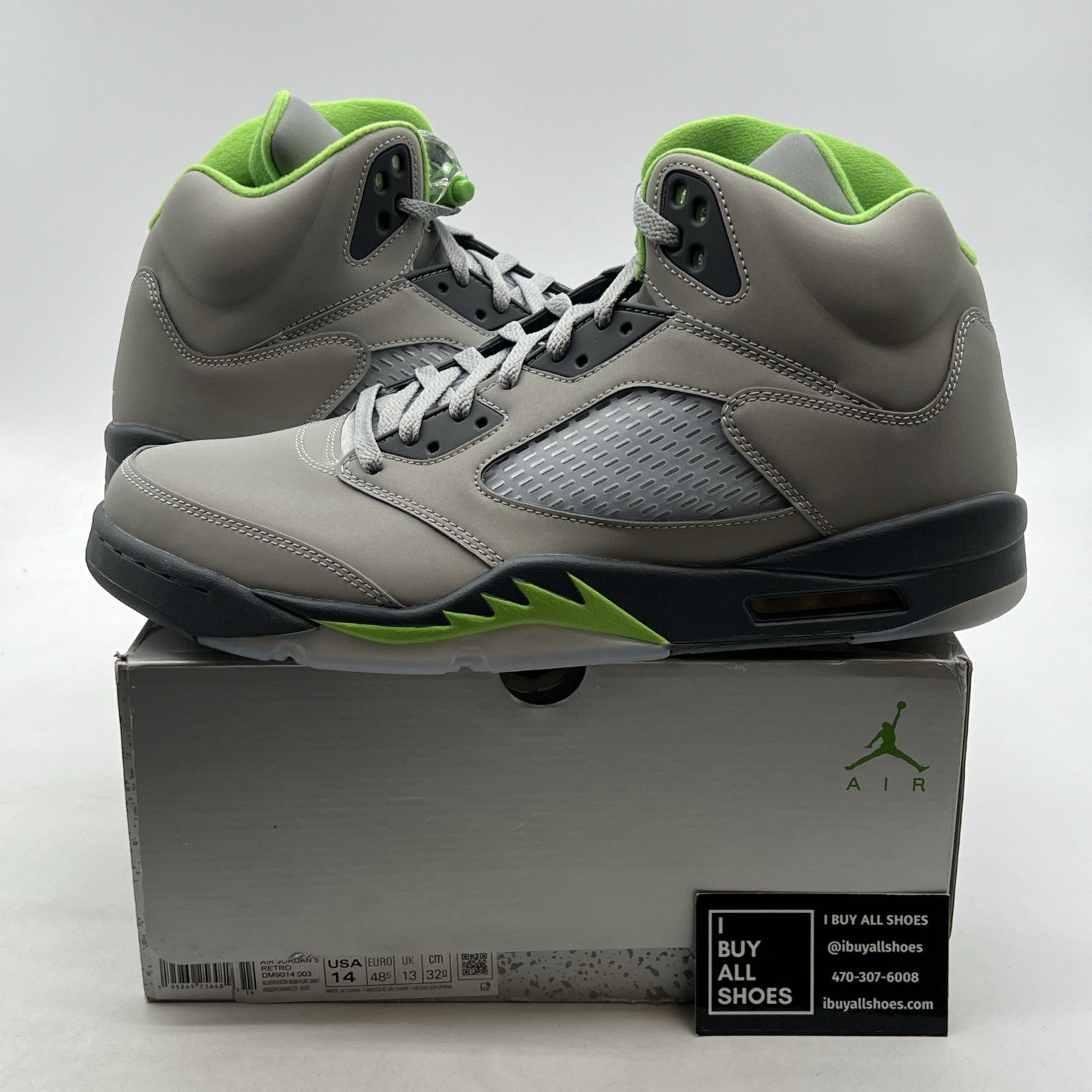Size 14 - Air Jordan 5 Retro Green Bean (DM9014-003)