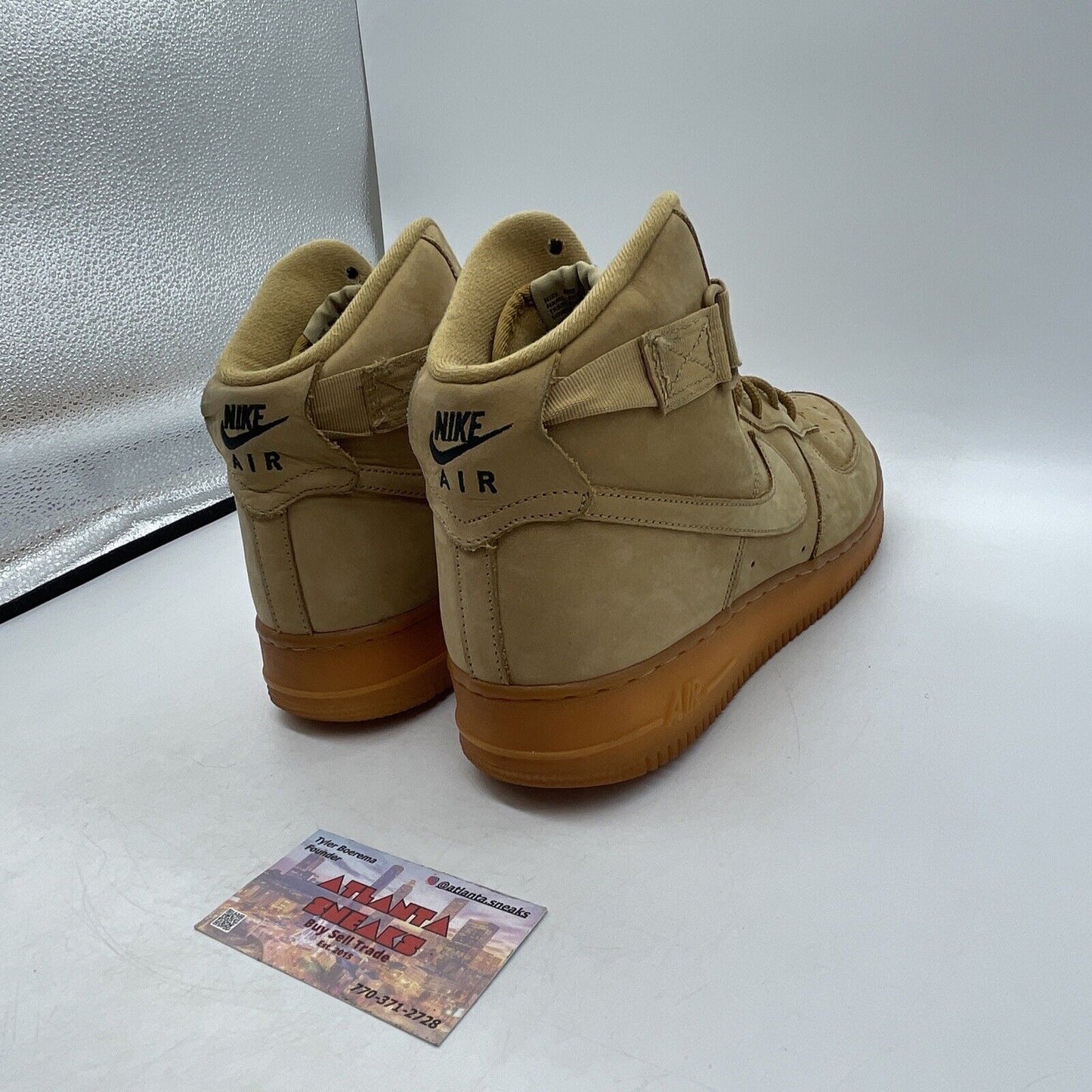 Size 11.5 - Nike Air Force 1 '07 LV8 WB High Flax Brown Suede (882096-200)