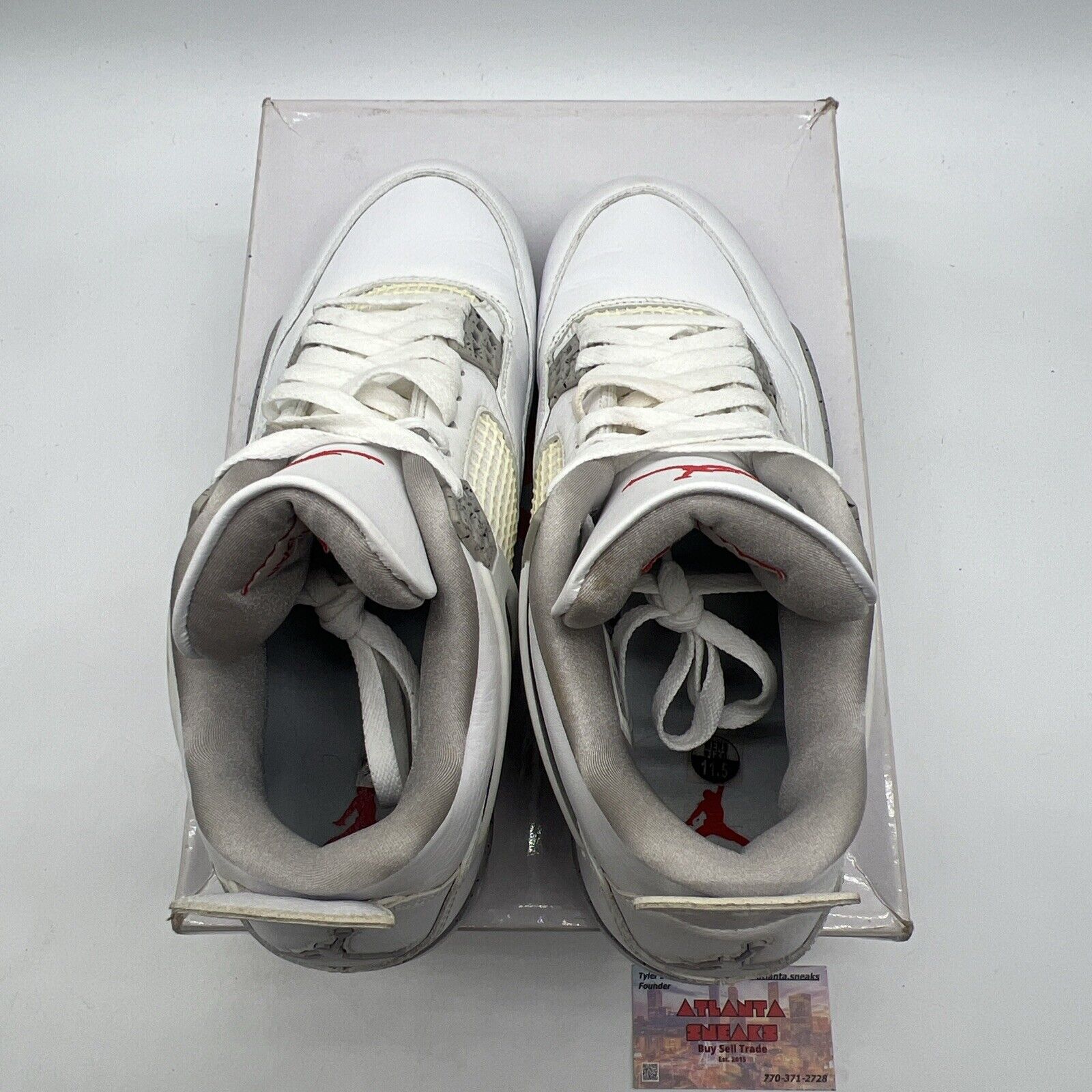 Size 11.5 - Jordan 4 Retro Mid White Oreo Grey (CT8527-100)