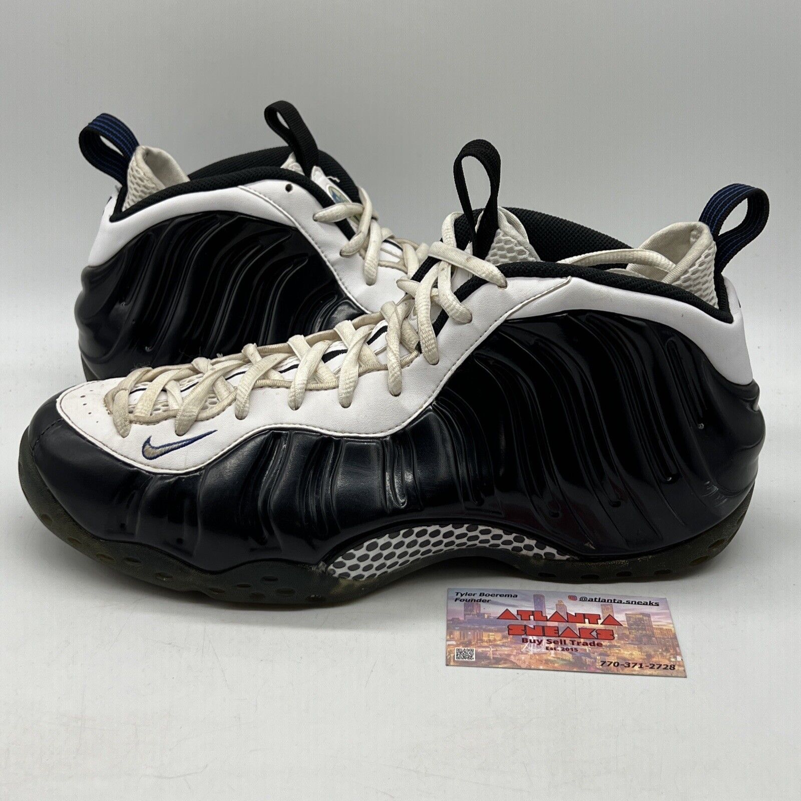 Size 12 - Nike Air Foamposite One Concord Black White (314996-005)
