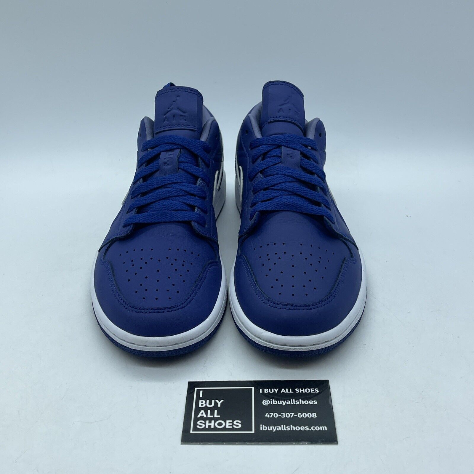 Size 9W - Air Jordan 1 SE Low Deep Royal Blue White Leather (DA8008-401)