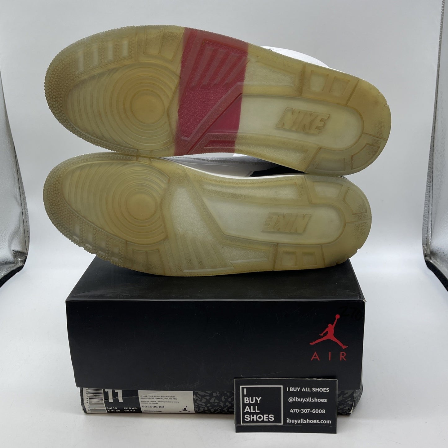 Size 11 - Air Jordan 3 Retro NRG Free Throw Line White Grey (923096-101)