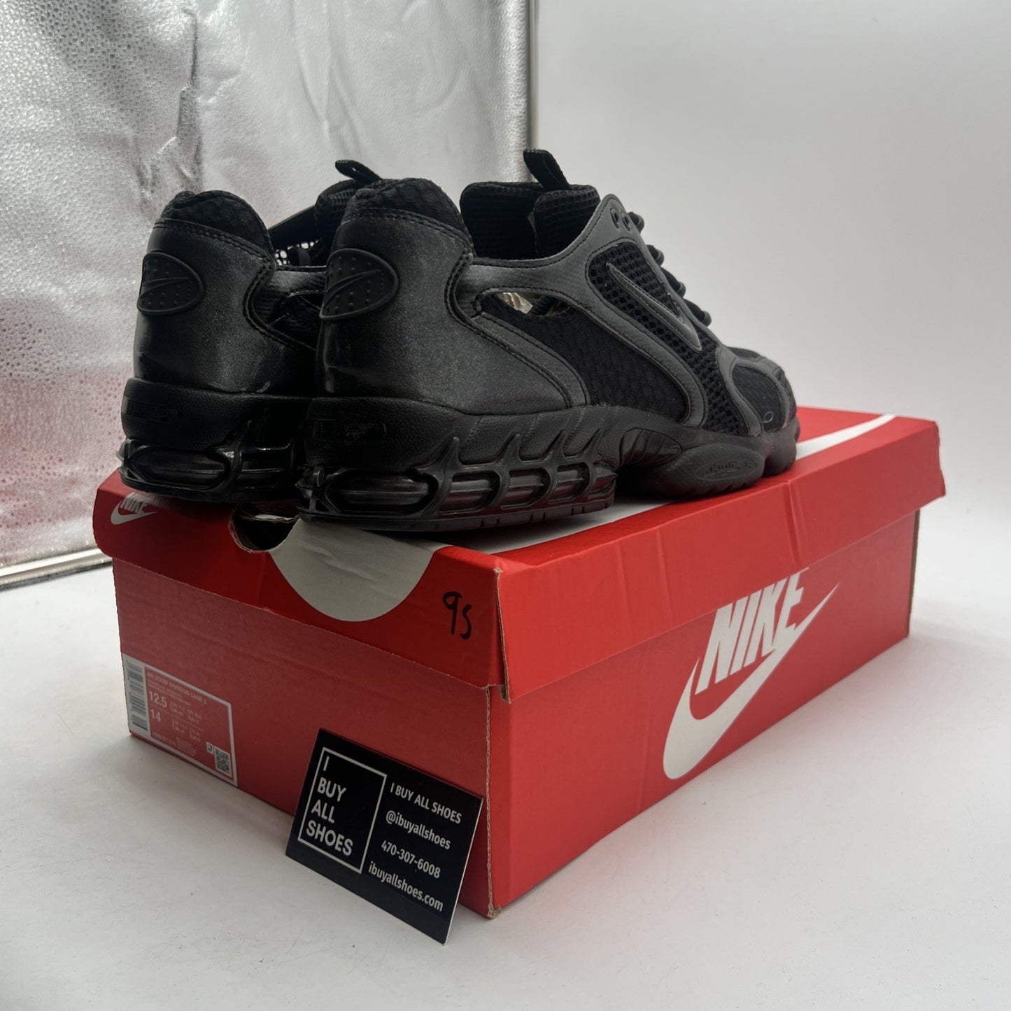 Size 12.5 - Nike Air Zoom Spiridon Cage 2 Black Anthracite (HM8497-010)