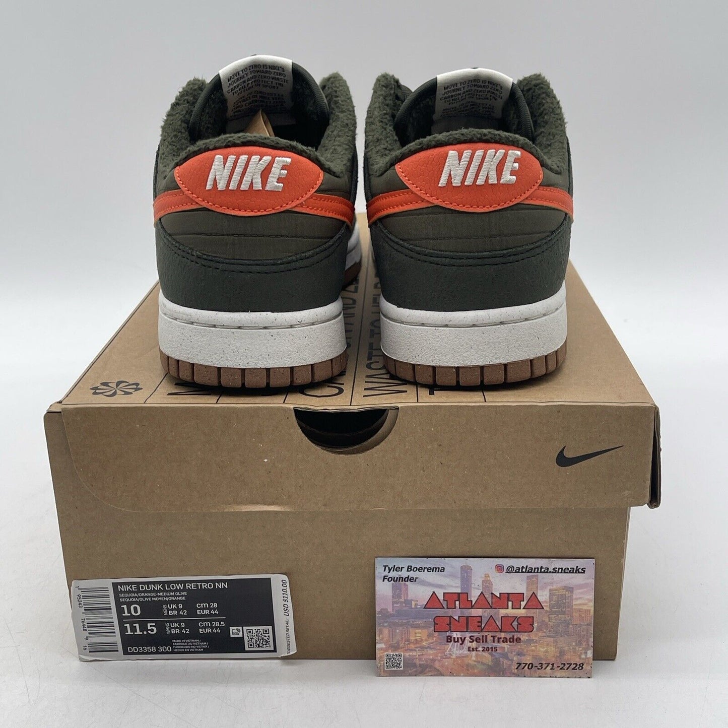 Size 10 - Nike Dunk Next Nature Low Toasty Sequoia Green White (DD3358-300)