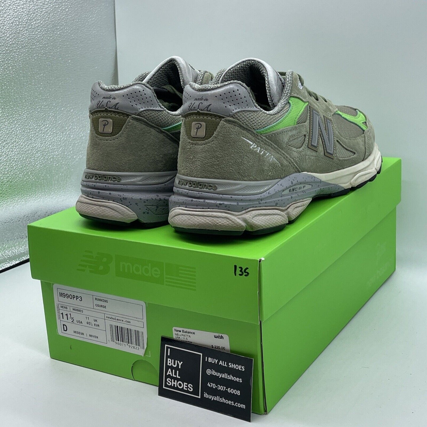 Size 11.5 - New Balance Patta x 990v3 Made in USA Keep Your Family Close Suede