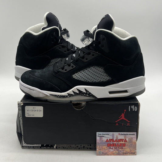 Size 9.5 - Air Jordan 5 Retro 2013 Oreo White Black Suede (136027-035)