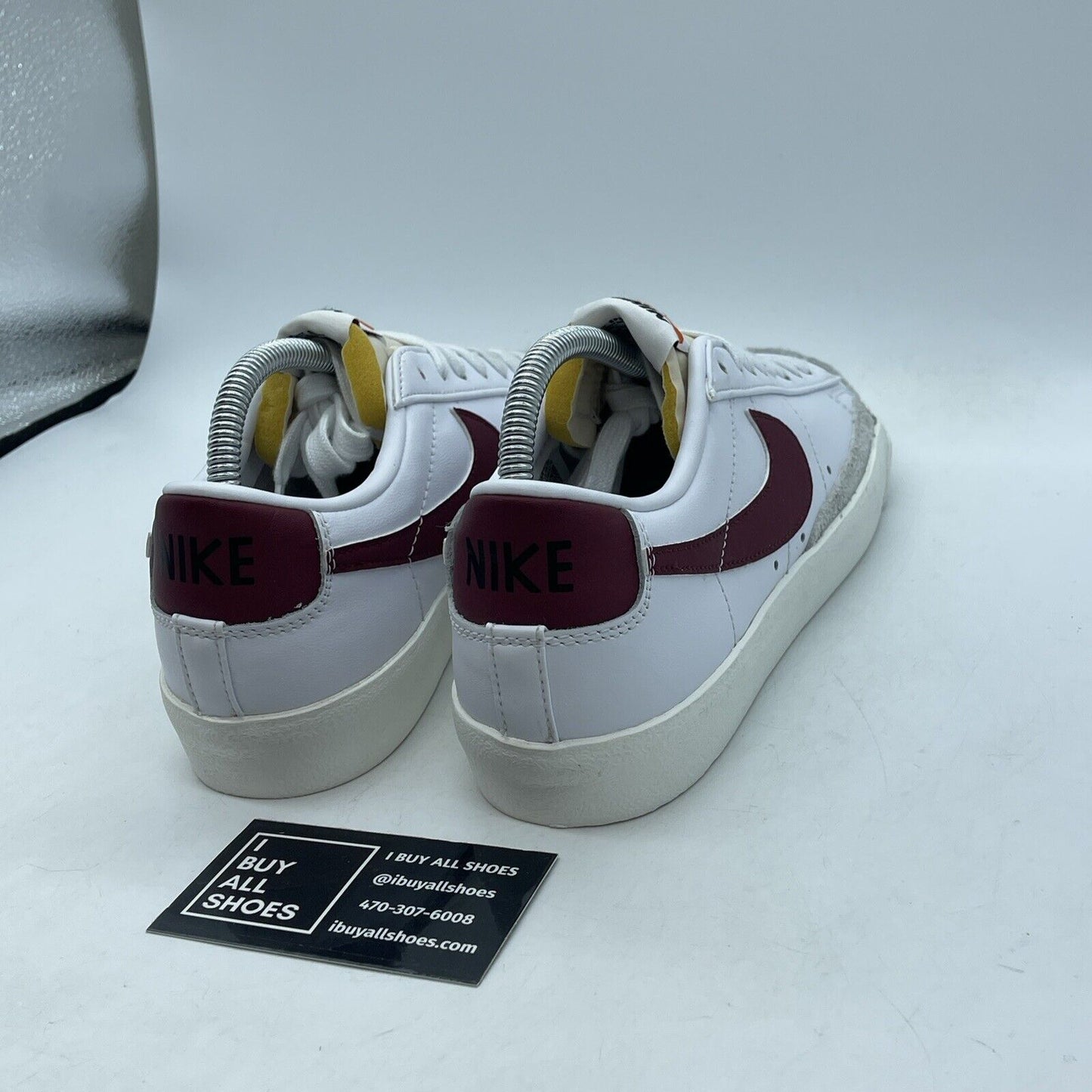 Size 8 - Nike Blazer '77 Vintage Low Team Red Burgundy White Leather -DA6364-102